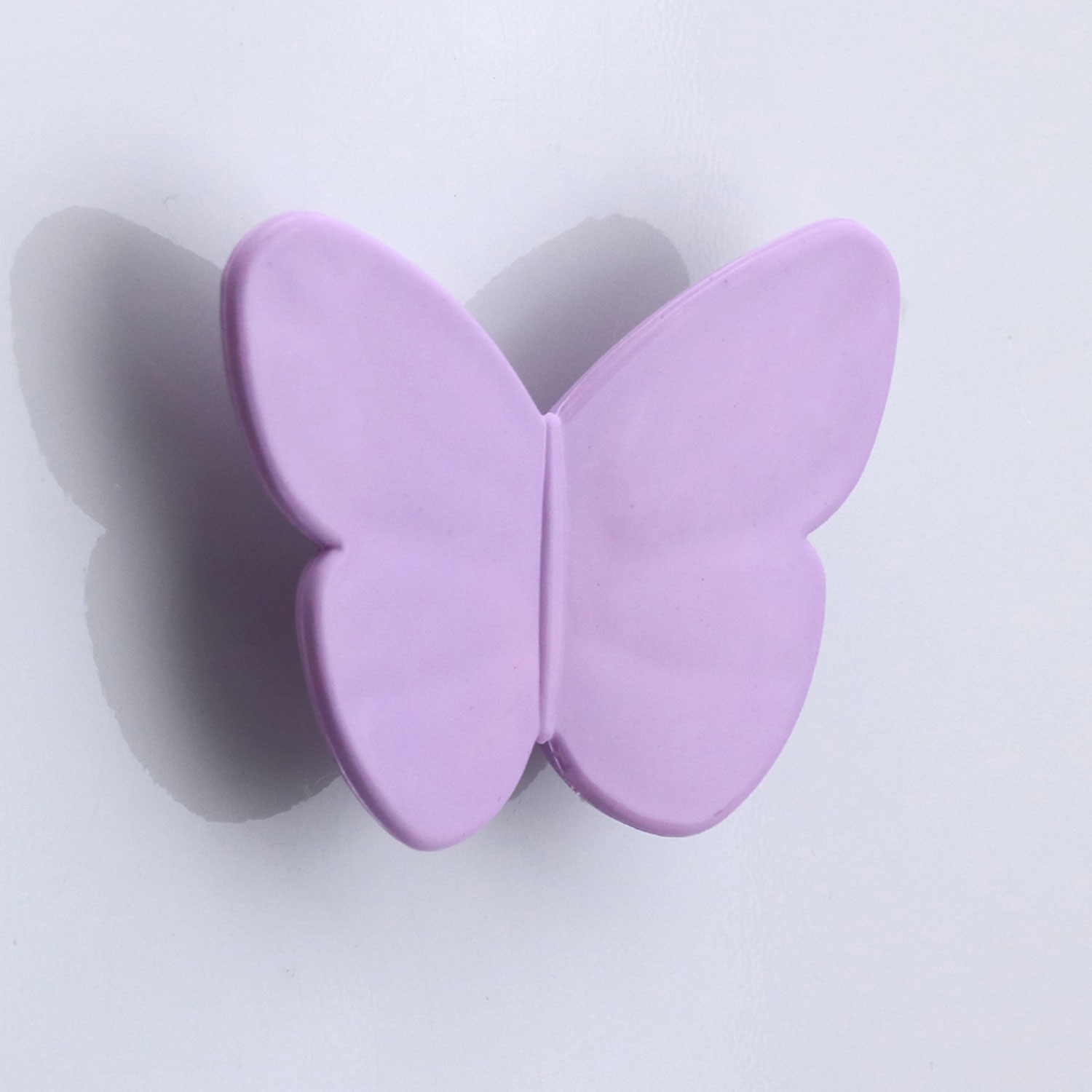 Plastik Kelebek Kulp Lila 10 ADET Mobilya Çoçuk Odası Kız Erkek Dolap Kapak Kulpu Çekmece Kulbu