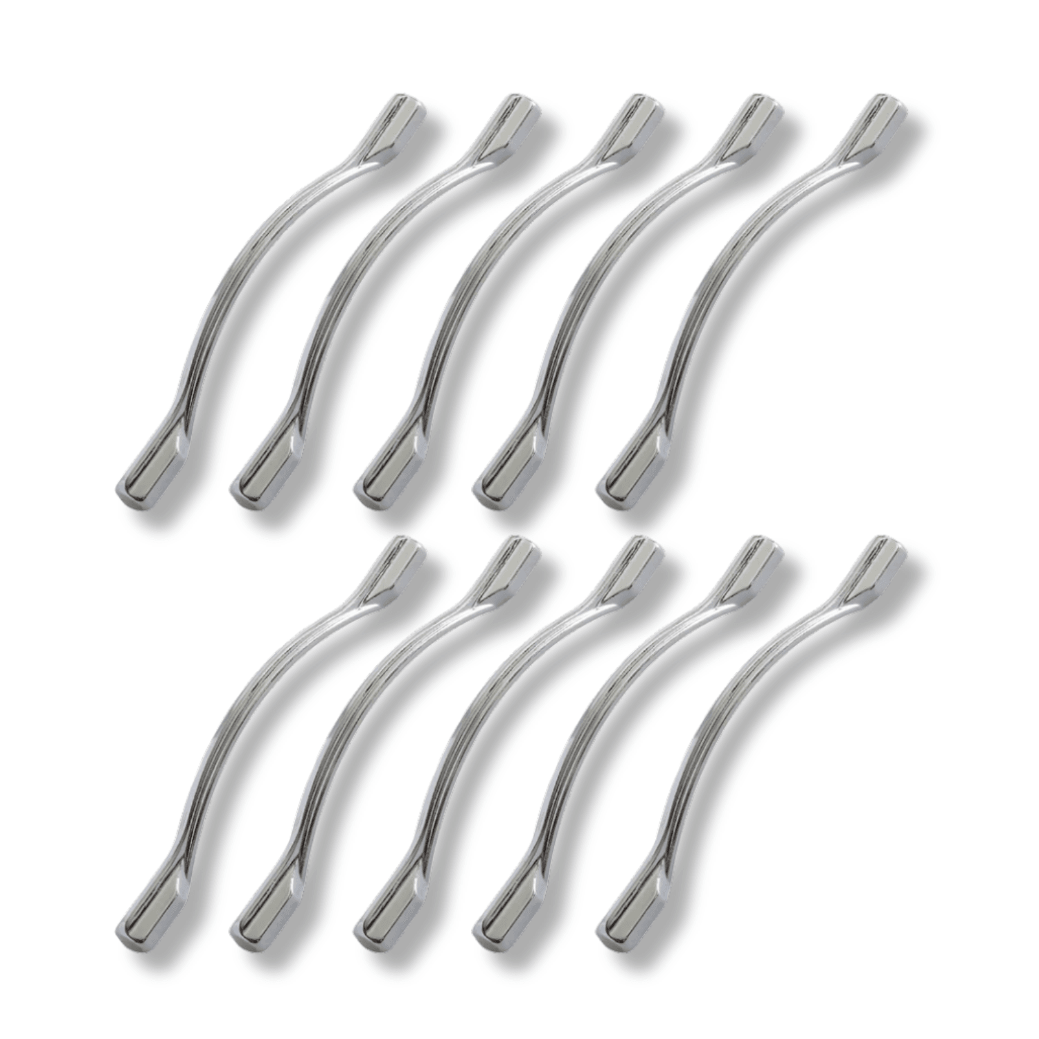 İnci Kulp 128 mm 10 ADET Gümüş Mobilya Mutfak Dolabı Çekmece Dolap Kulpları Kapak Kulpu Kulbu Metal