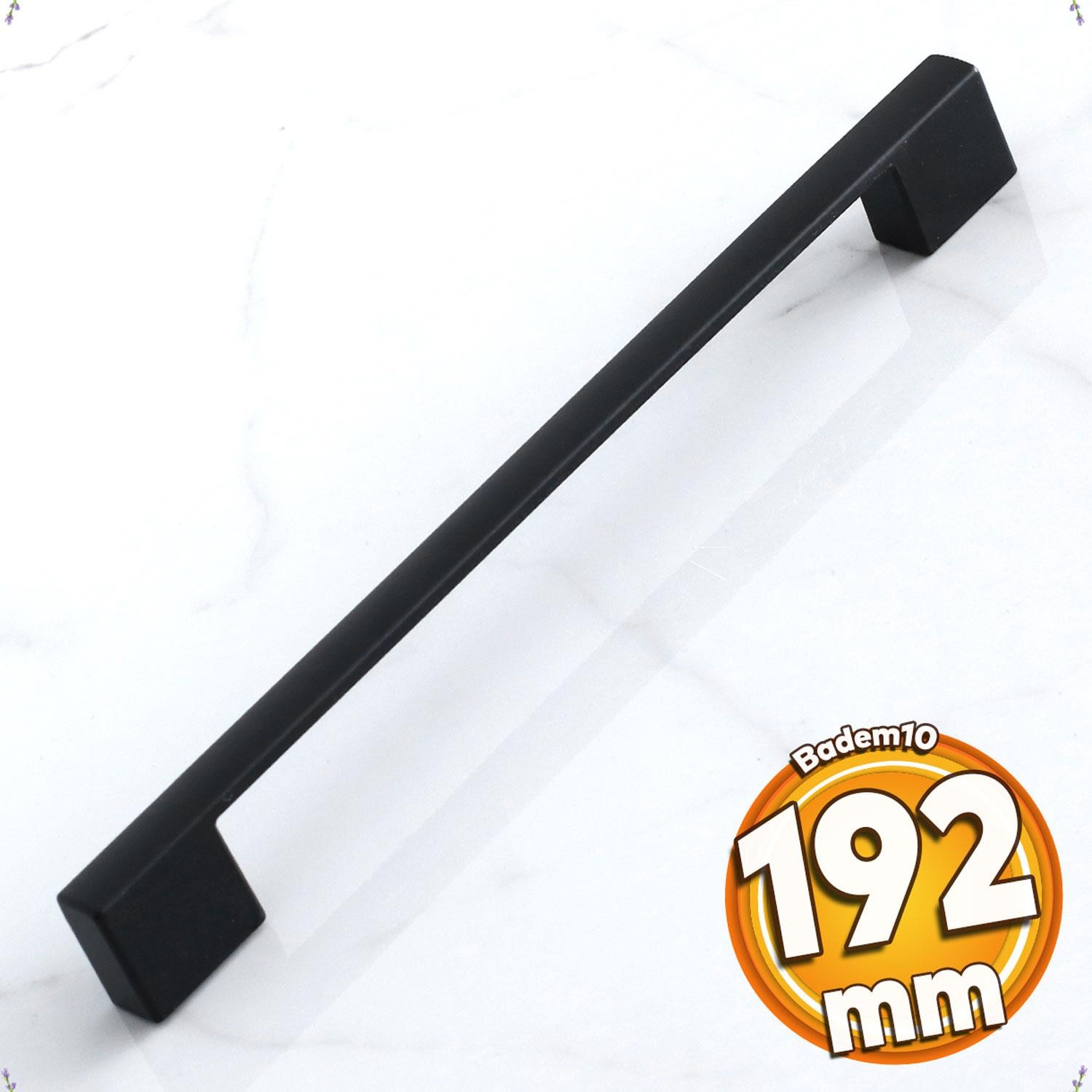 Kale 192 mm Siyah Kulp Metal Mobilya Çekmece Mutfak Kulpları Dolap Dolabı Kapak Kulbu Kulpu 19.2 cm