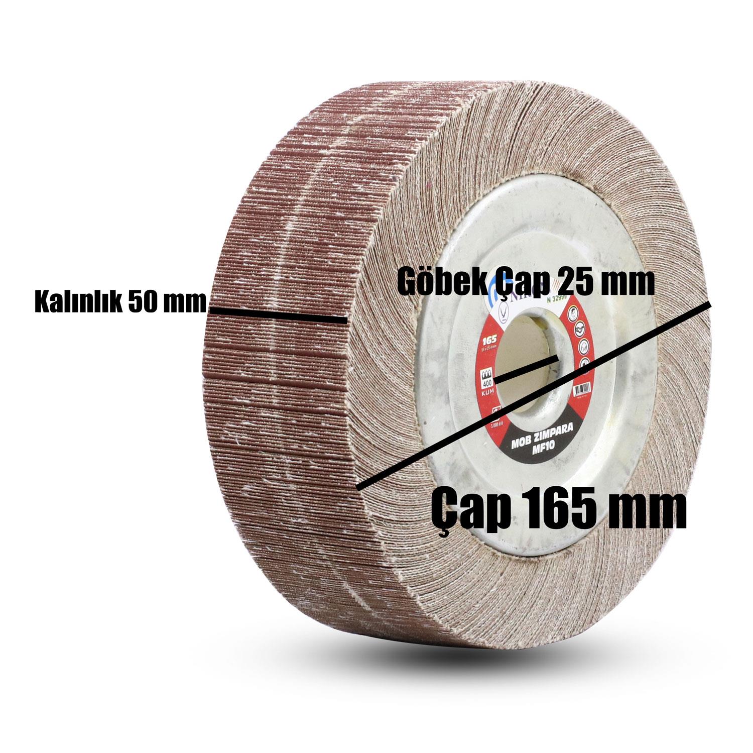 Nikon Mob Zımpara Keçe Mop Aşındırıcı 165x50x25 mm 240 Kum- Badem10