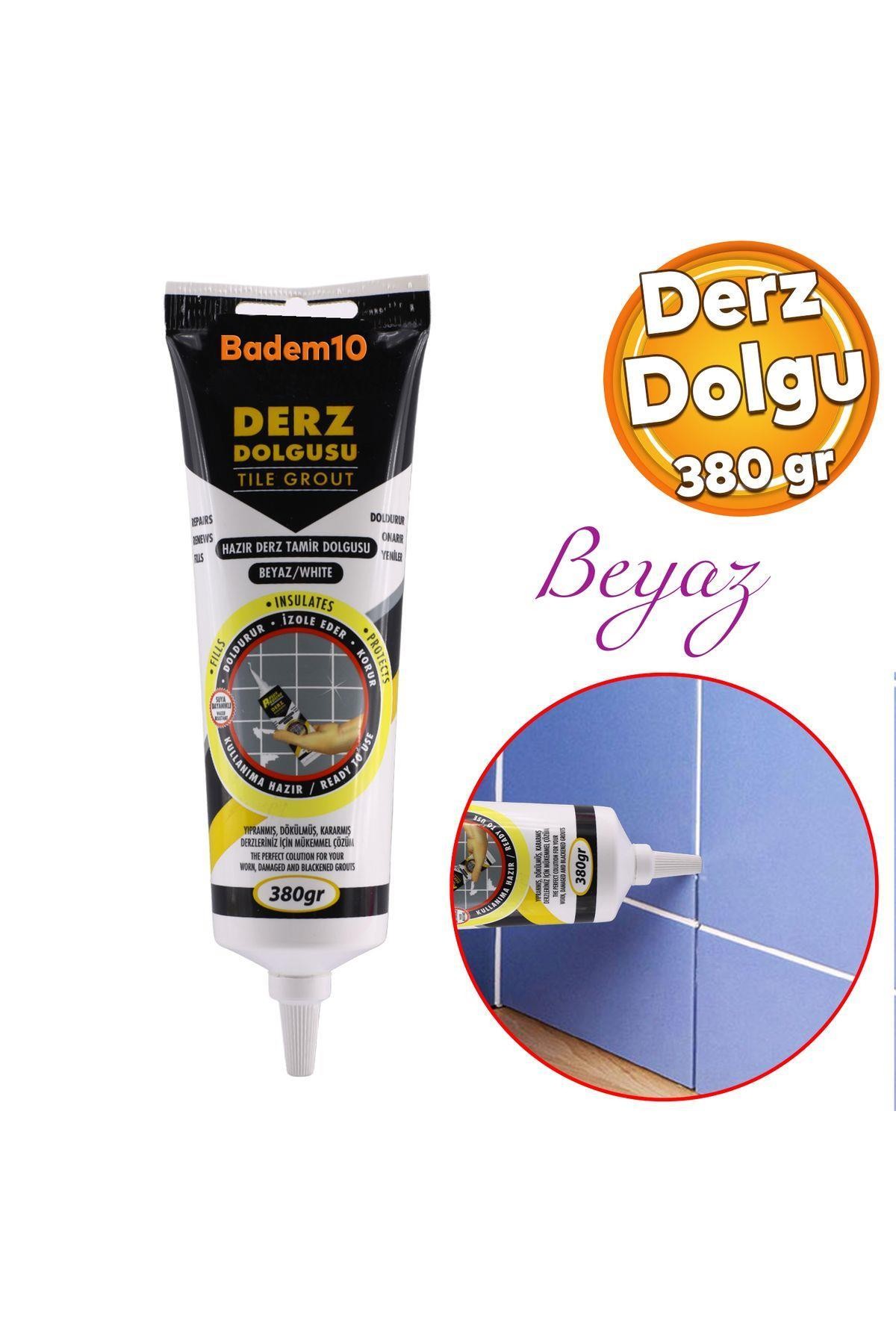 (3'lü SET) Fayans Arası Beyaz Hazır Derz Boyama Dolgusu + Derz Kazıyıcı Temizleyici