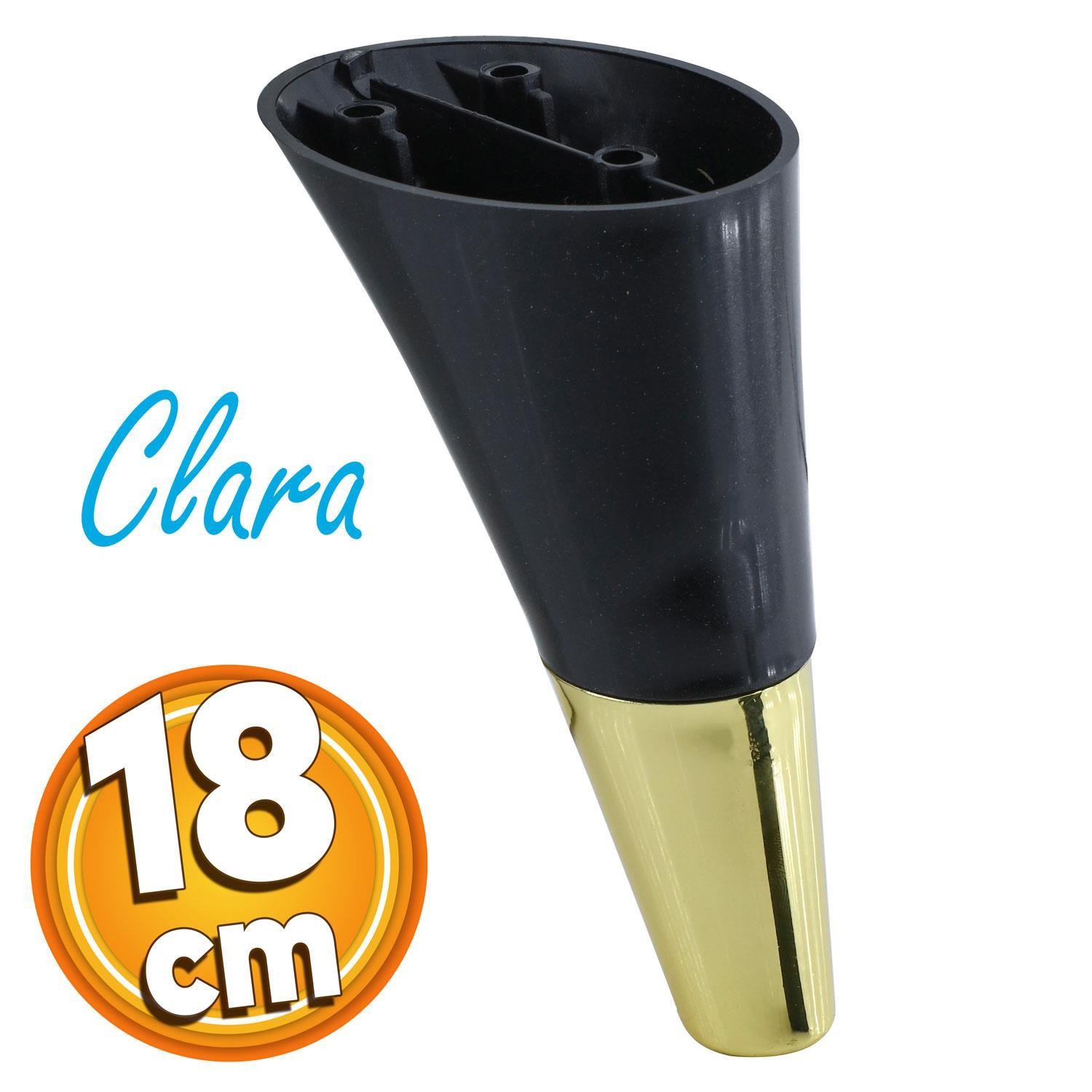 Clara Mobilya Kanepe Sehpa TV Ünitesi Baza Koltuk Ayağı Siyah Gold Renk 18 cm (4 Adet)