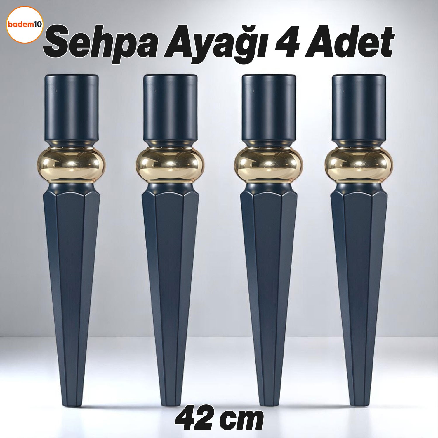 Elips 4 ADET Sehpa Ayağı 42 cm Plastik Antrasit Masa Ayak Mutfak Sehpası Masası Mobilya Ayakları