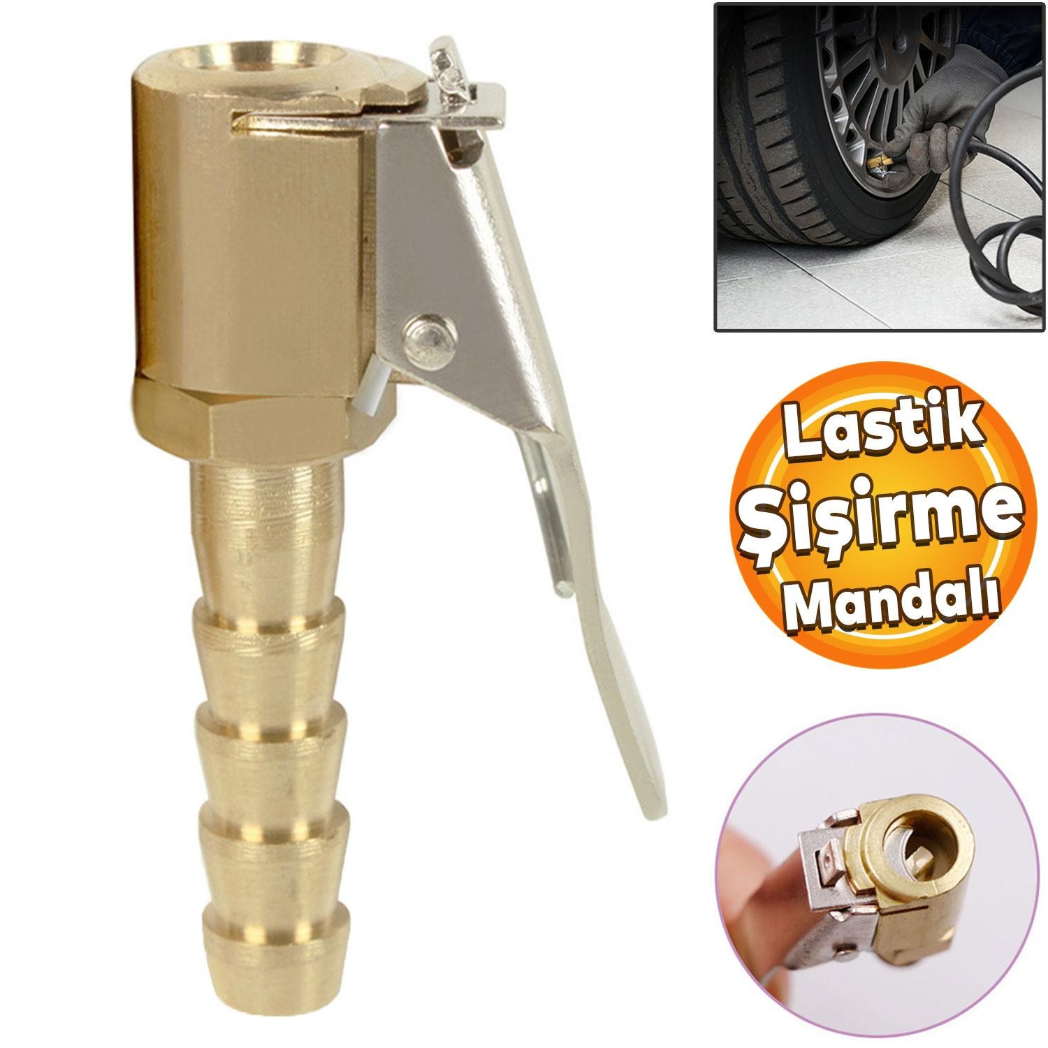 Lastik Şişirme Mandalı Lastik Teker Top Hava Şişirme Kompresör Uyumlu