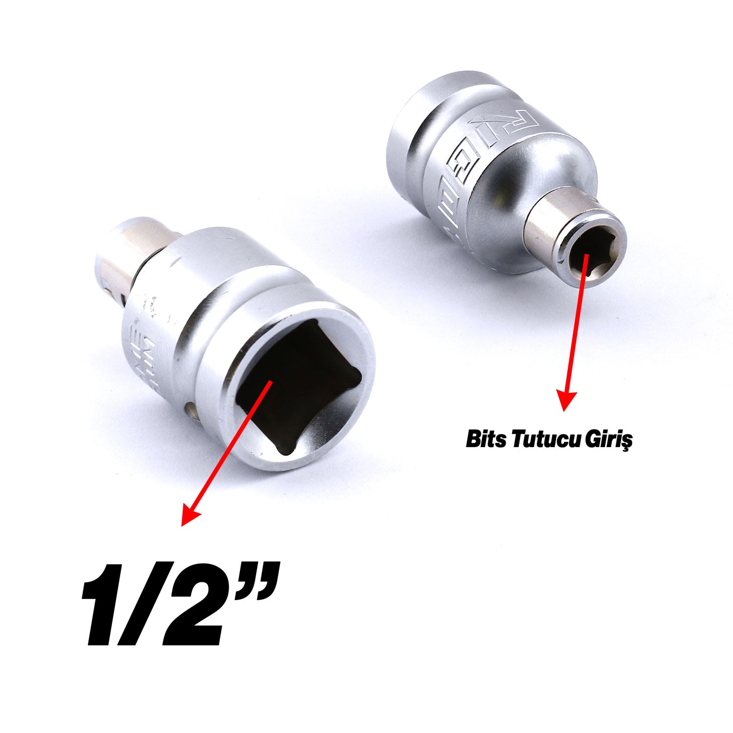 Bits Uç Tutucu Tutma Adaptörü 1/2" Lokma Kol Uzatma Adaptörü Aparatı Vidalama Ucu