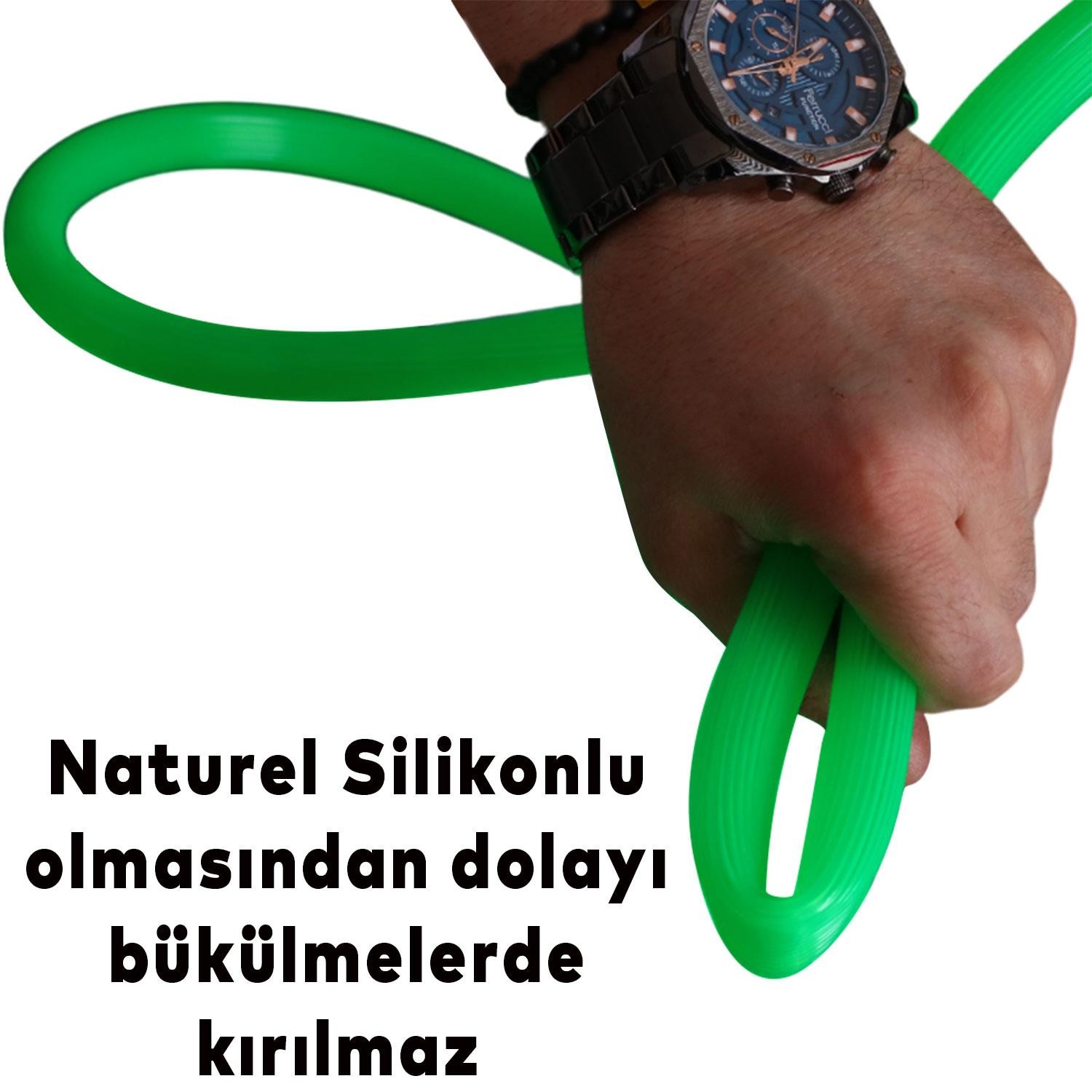 Bahçe Çeşme Su Hortumu İç Çap 1/2 Naturel Silikonlu Sulama Araç Yıkama Hortum 25 Metre