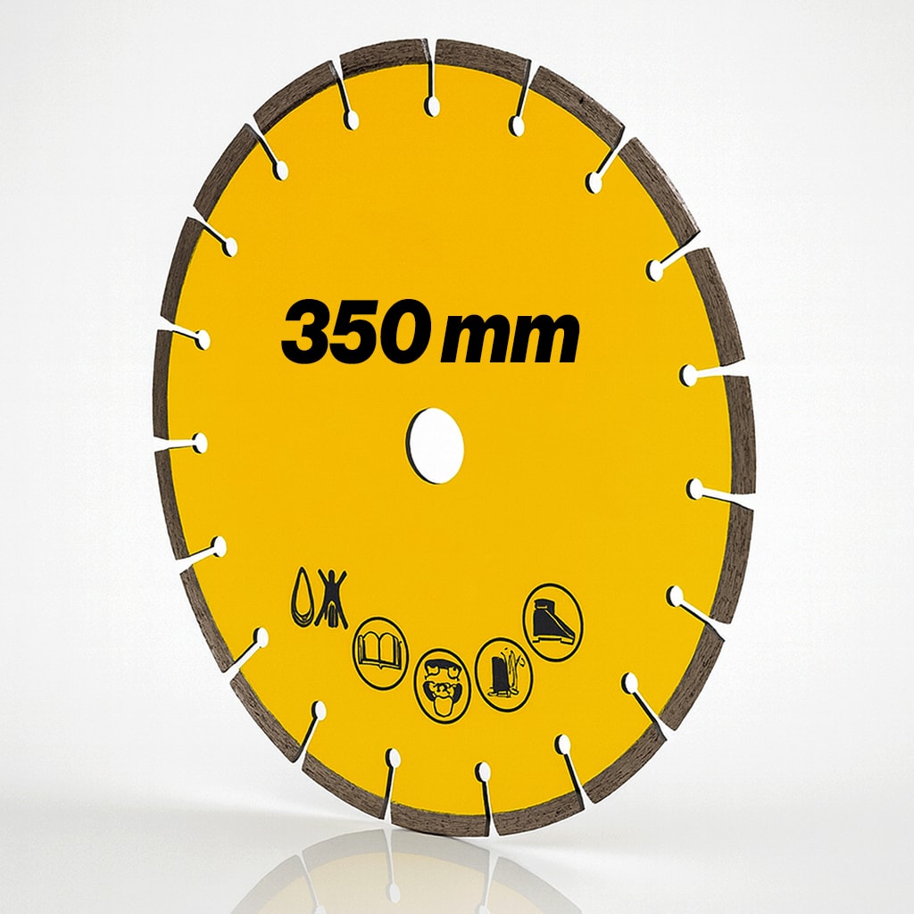 350 mm Lazer Kaynaklı Beton Kesme Testeresi Diski Beton Asfalt Tuğla Parke Fayans Elmas Kesim Disk