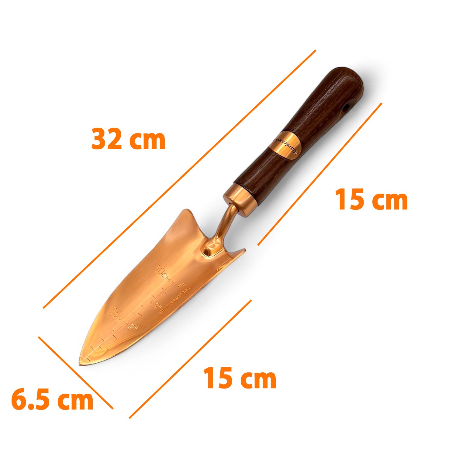 Paslanmaz Çelik Ergonomik Ahşap Saplı Dar Bahçe Küreği Çapa Tarla Çim Peyzaj Bitki Fide Çiçek Aleti