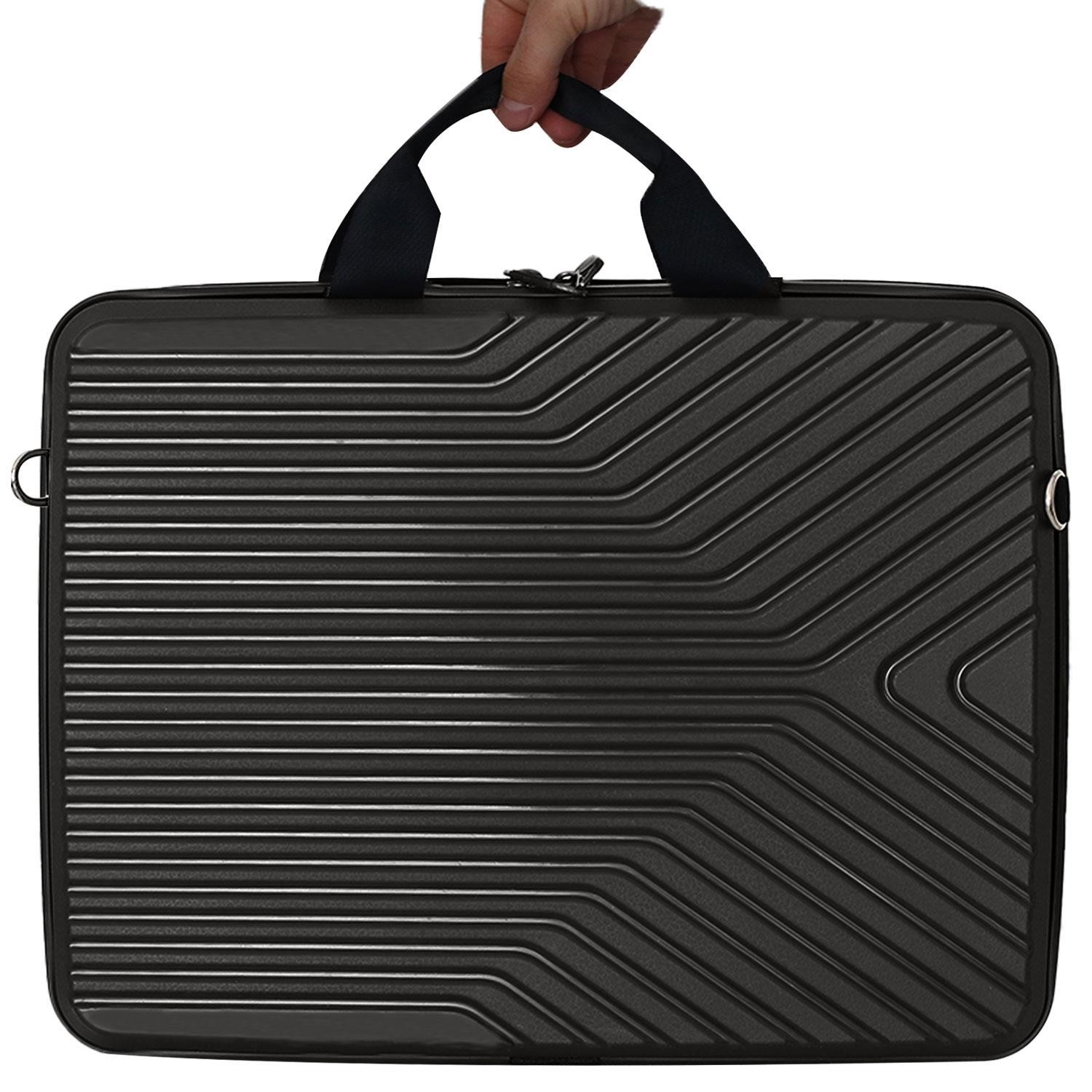 Laptop Çantası Kırılmaz Su Geçirmez Notebook Dizüstü Bilgisayar Taşıma Siyah 40x30 Cm 16 İnç