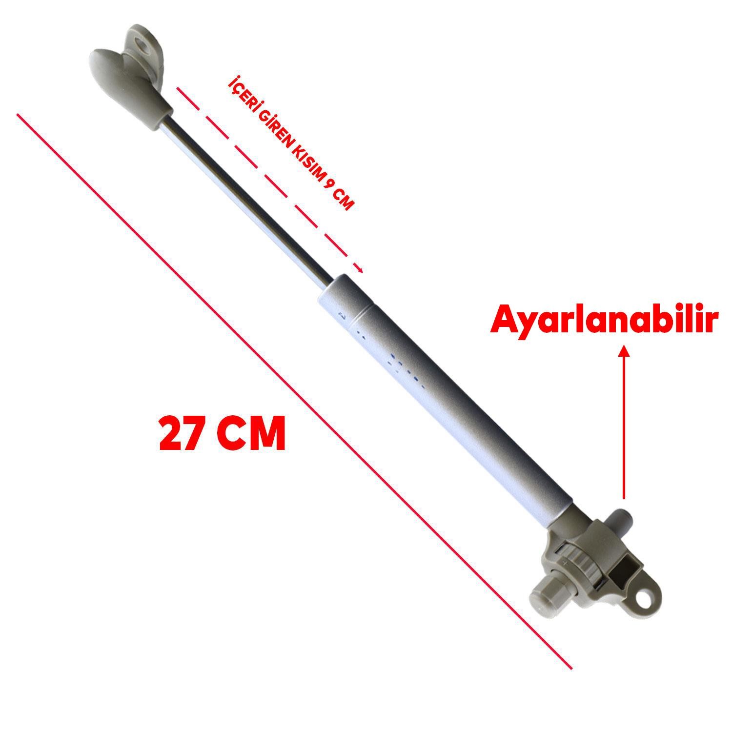 Ayarlanabilir Dolap Amortisörü Gazlı Piston Kapak Hidroliği Tutacağı Kapak Yavaşlatıcı Beyaz 80 N