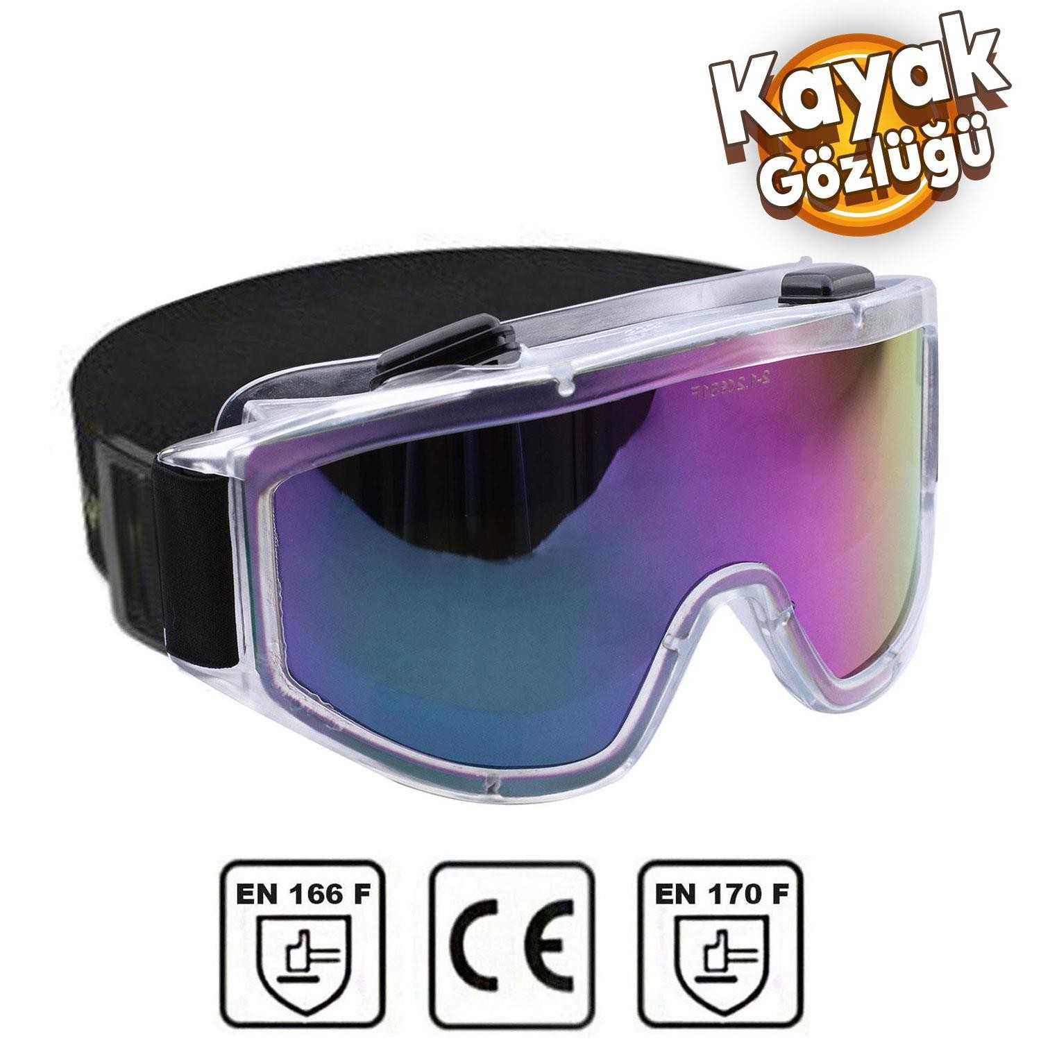 Kayak Gözlüğü Ventilli Güneş Kar Gözlük Gökkuşağı Snowboard Glasses Ekonomik Seri Gözlük