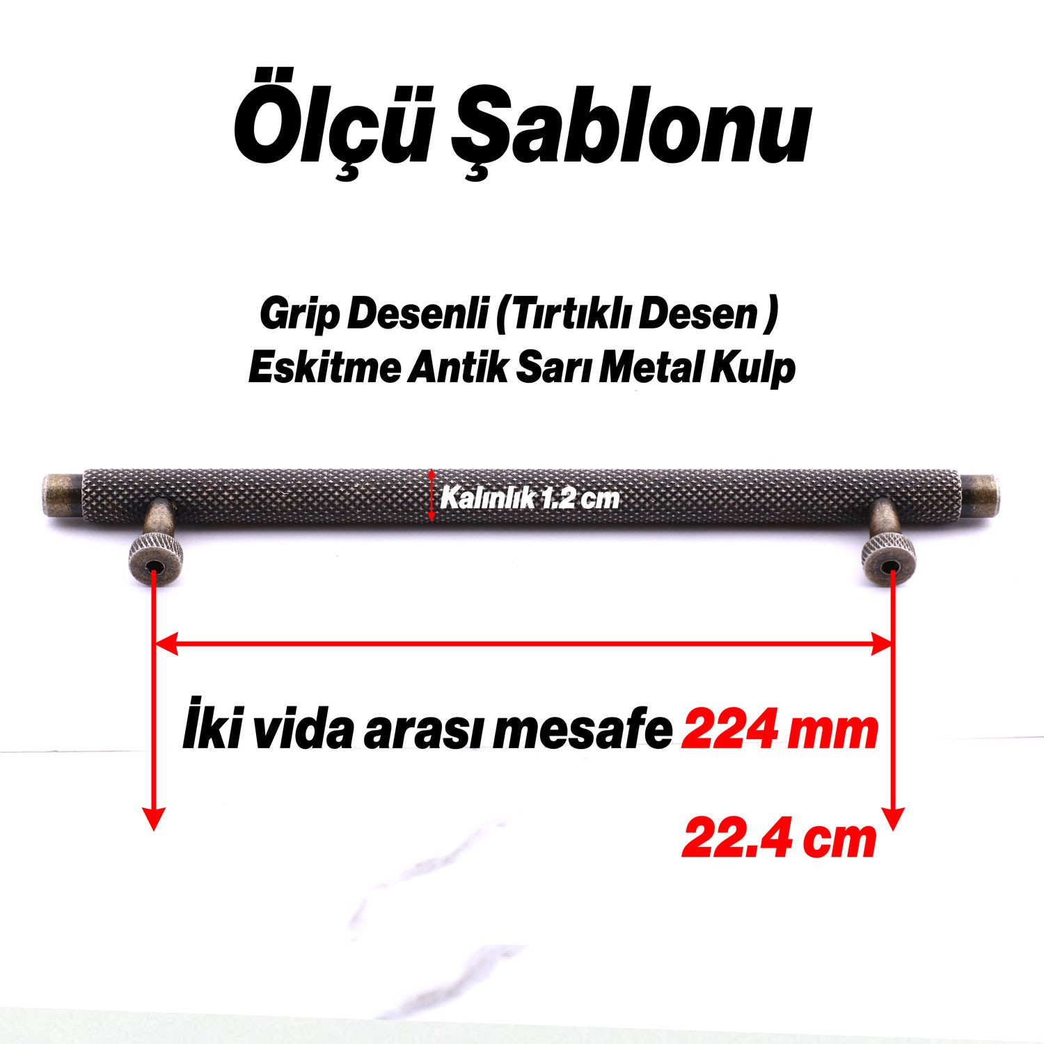Martin Eskitme Antik Sarı Metal Kulp 224 mm Mobilya Çekmece Mutfak Dolabı Dolap Modern Kapak Kulplar