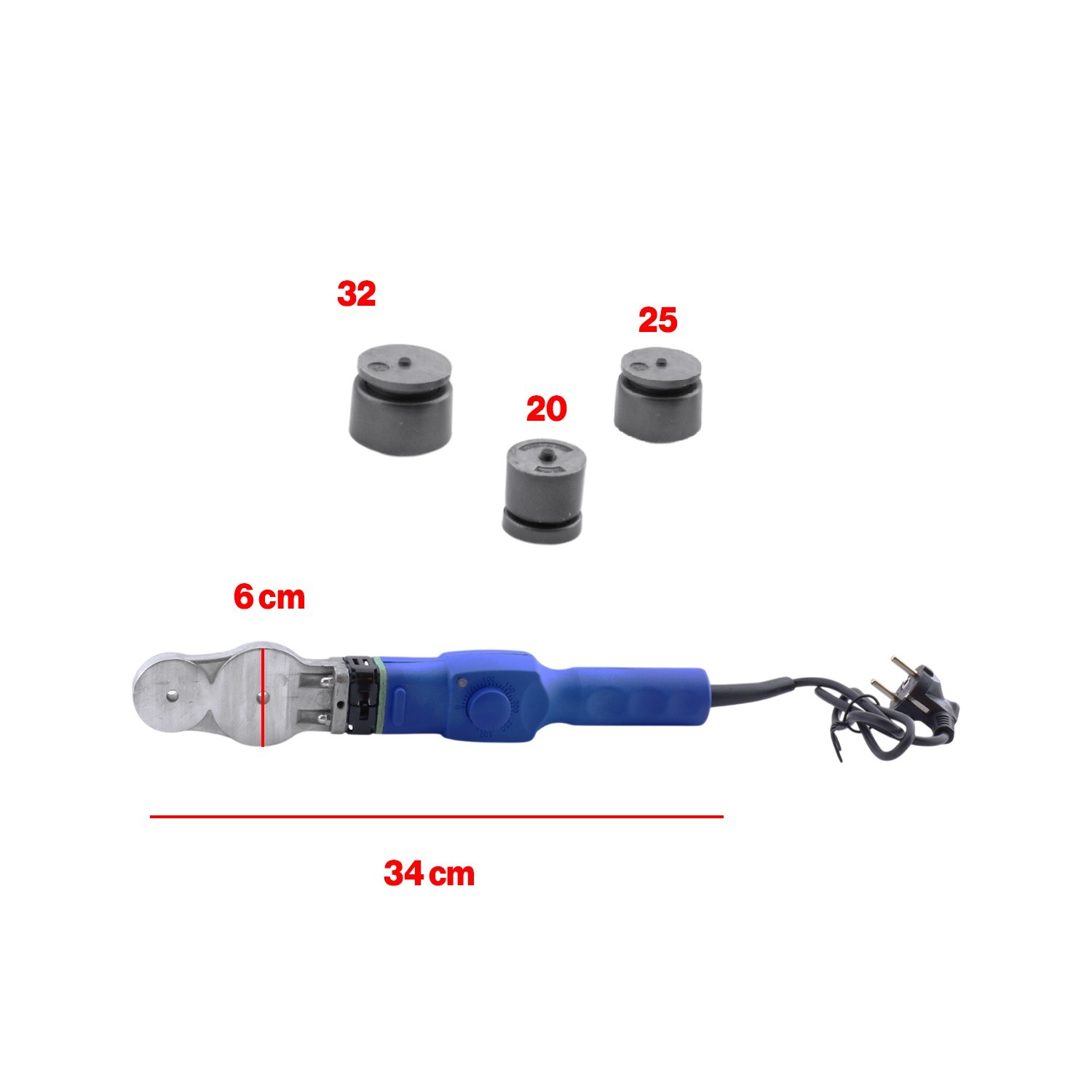 Mini Boru Kaynak Makinesi 600 W Endüstriyel Makina Pafta Seti 25 mm 20 mm 32 mm PPRC Pvc Plastik