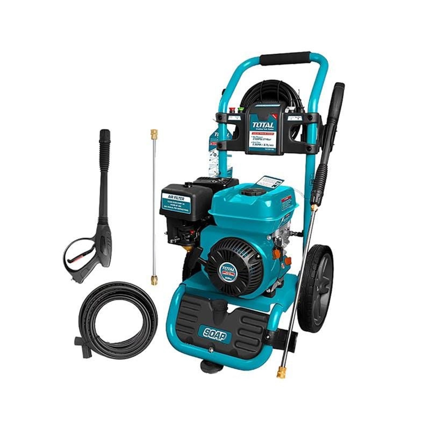Total Benzinli Basınçlı Yıkama Makinası 214 Bar 3100 psi Araç Araba Oto Yıkama Tabancalı