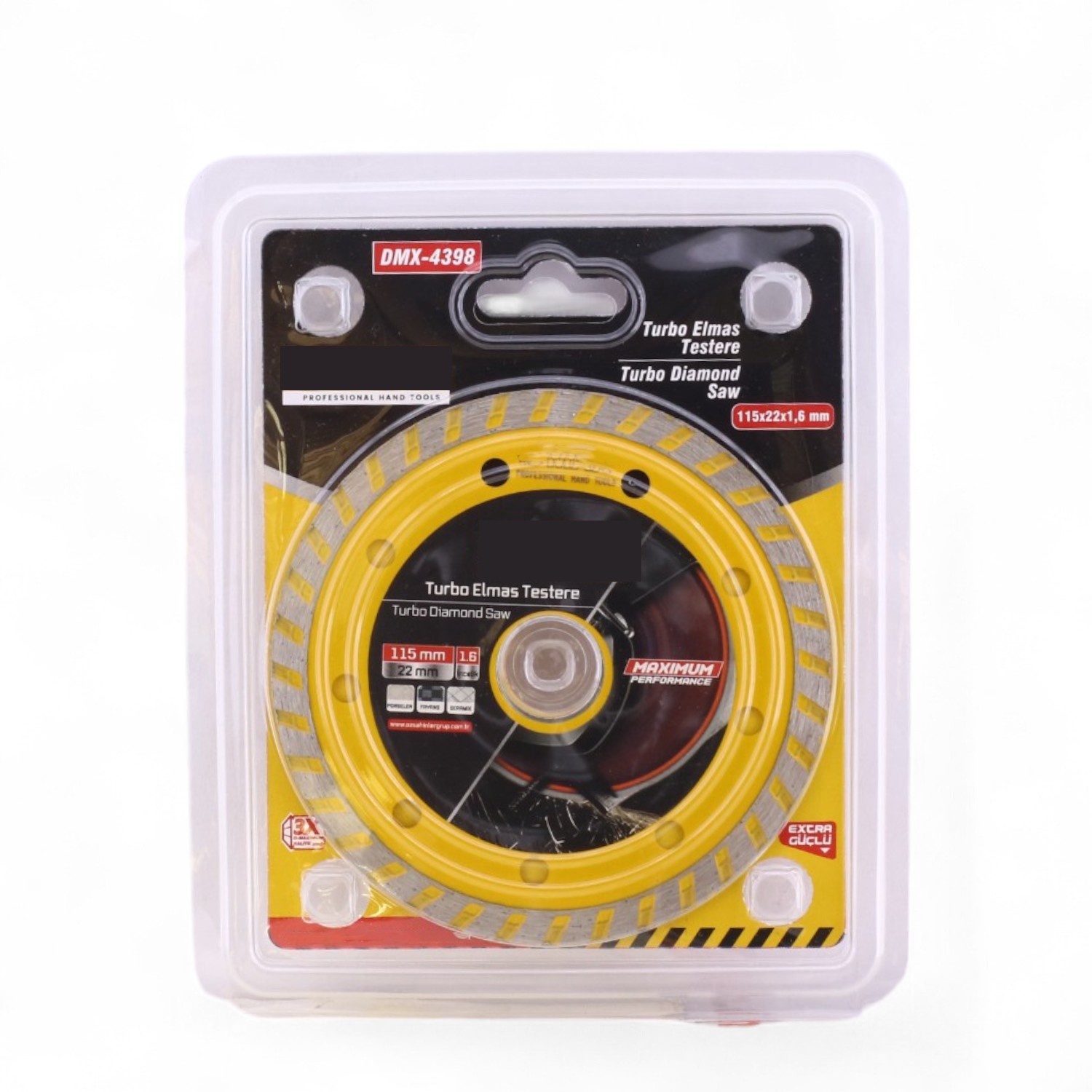 115x22x1.5 mm Turbo Elmas Seramik  İnşaat Mermer Porselen Fayans Granit Sulu Kuru Kesim Kesme Disk