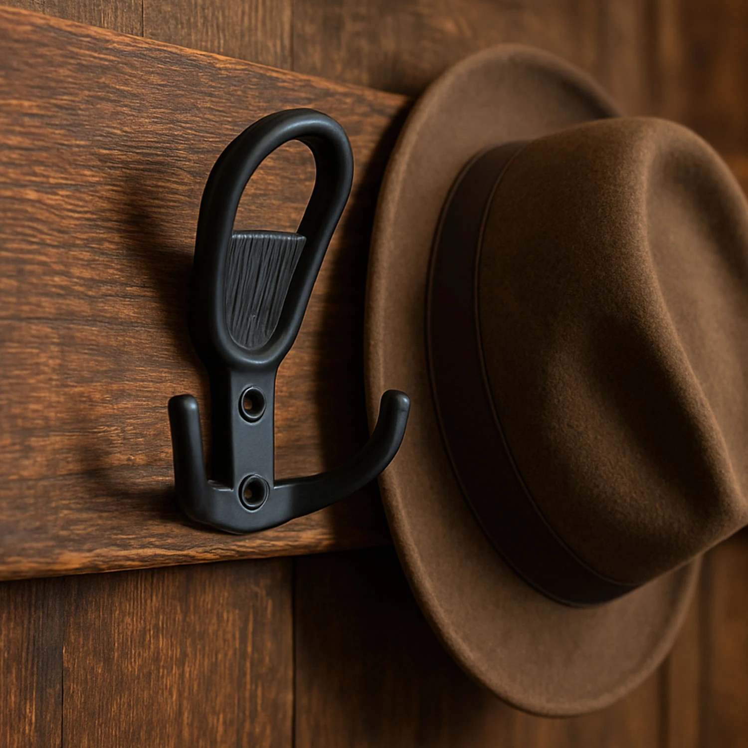 Yunus Siyah Askı Askılık Duvar Vidalı Çanta Elbise Asma Portmanto Vestiyer Banyo Mutfak Askısı