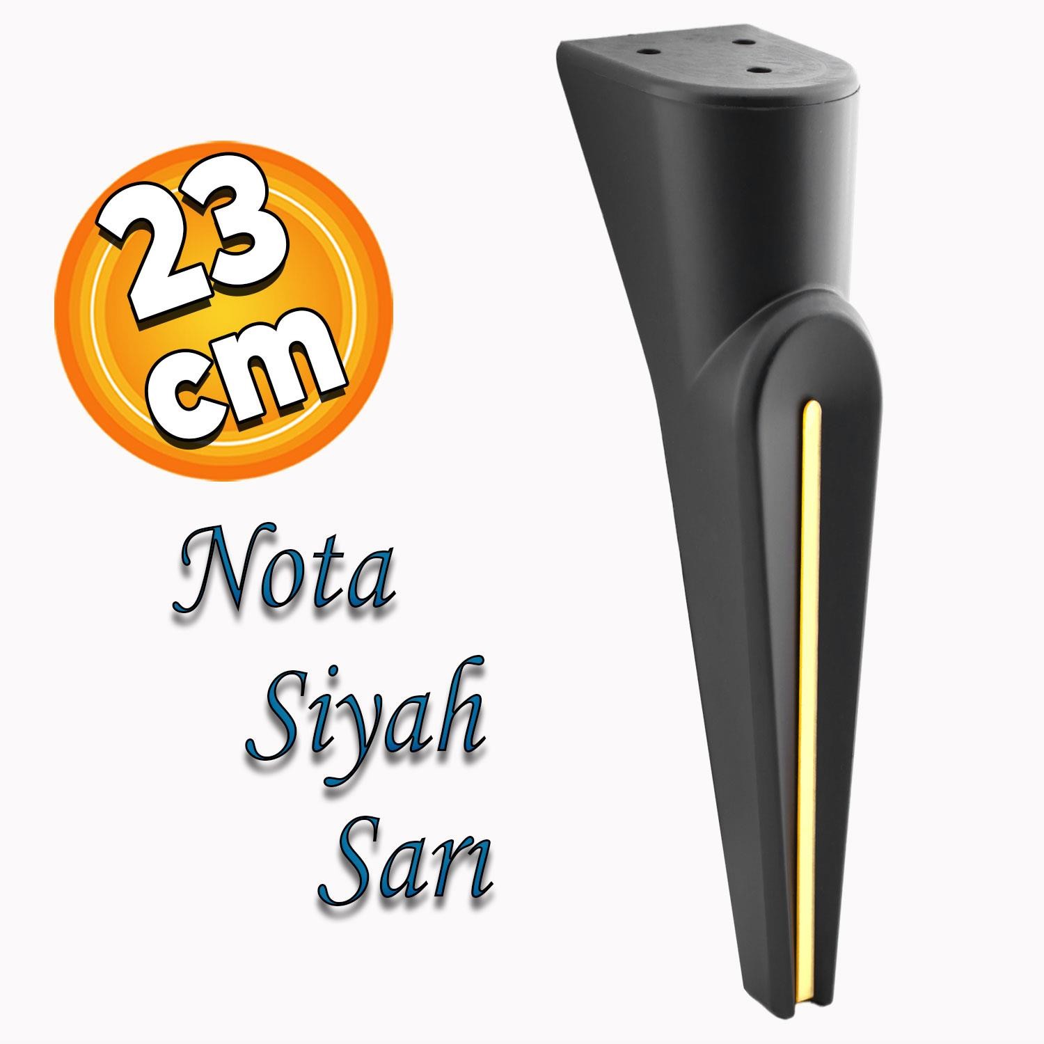Nota Mobilya Oturma Grubu Kanepe Sehpa TV Ünitesi Koltuk Ayağı Baza Ayakları Siyah Altın Gold 23 cm