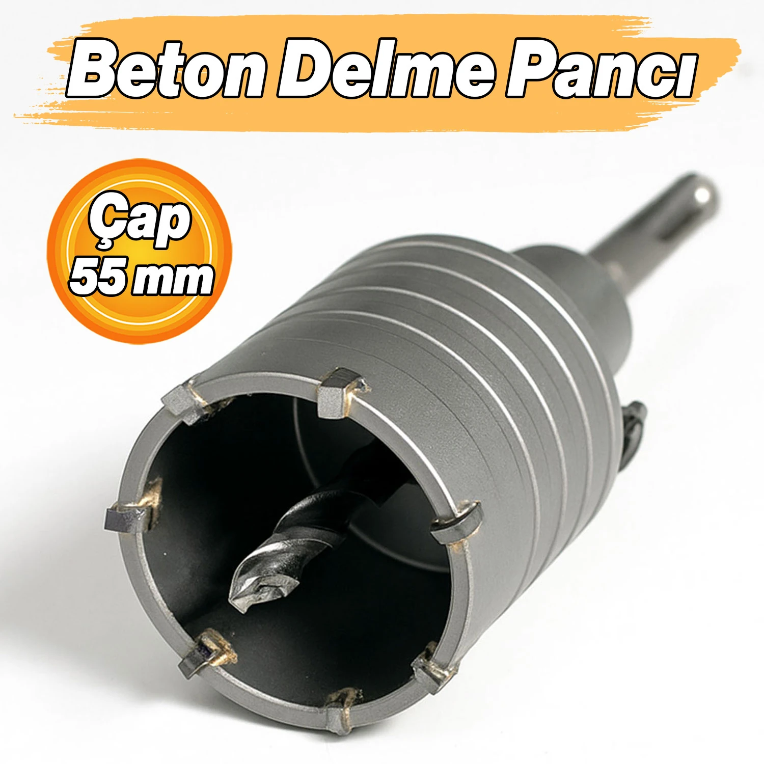 SDS Elmas Beton Delme Pançı 55MM Sert Zeminler İçin Profesyonel Beton ...