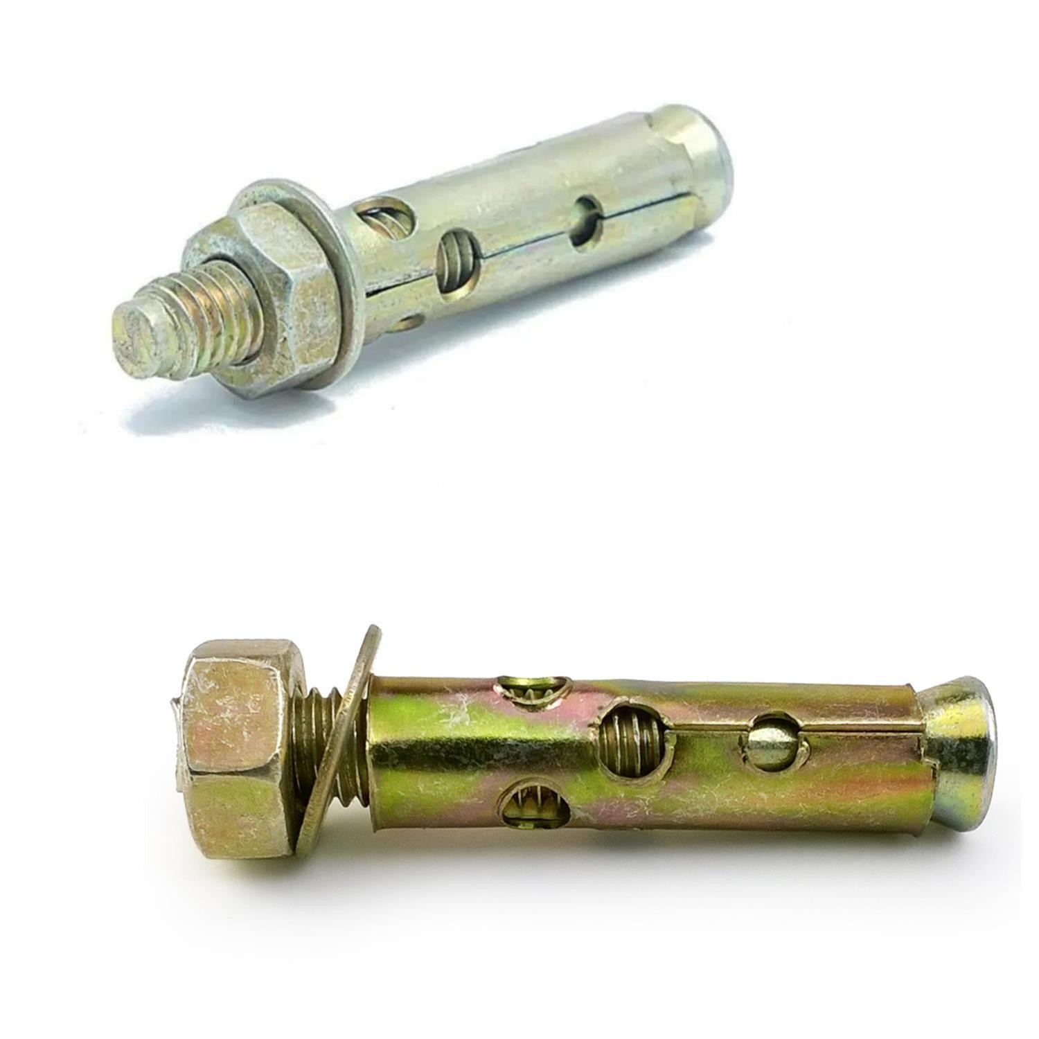 Gömlekli (8 Adet) Çakma Çelik Dübel M8x55 mm Raf Montaj Bağlantı Zemin Monte Tavan Beton Asma Aparat