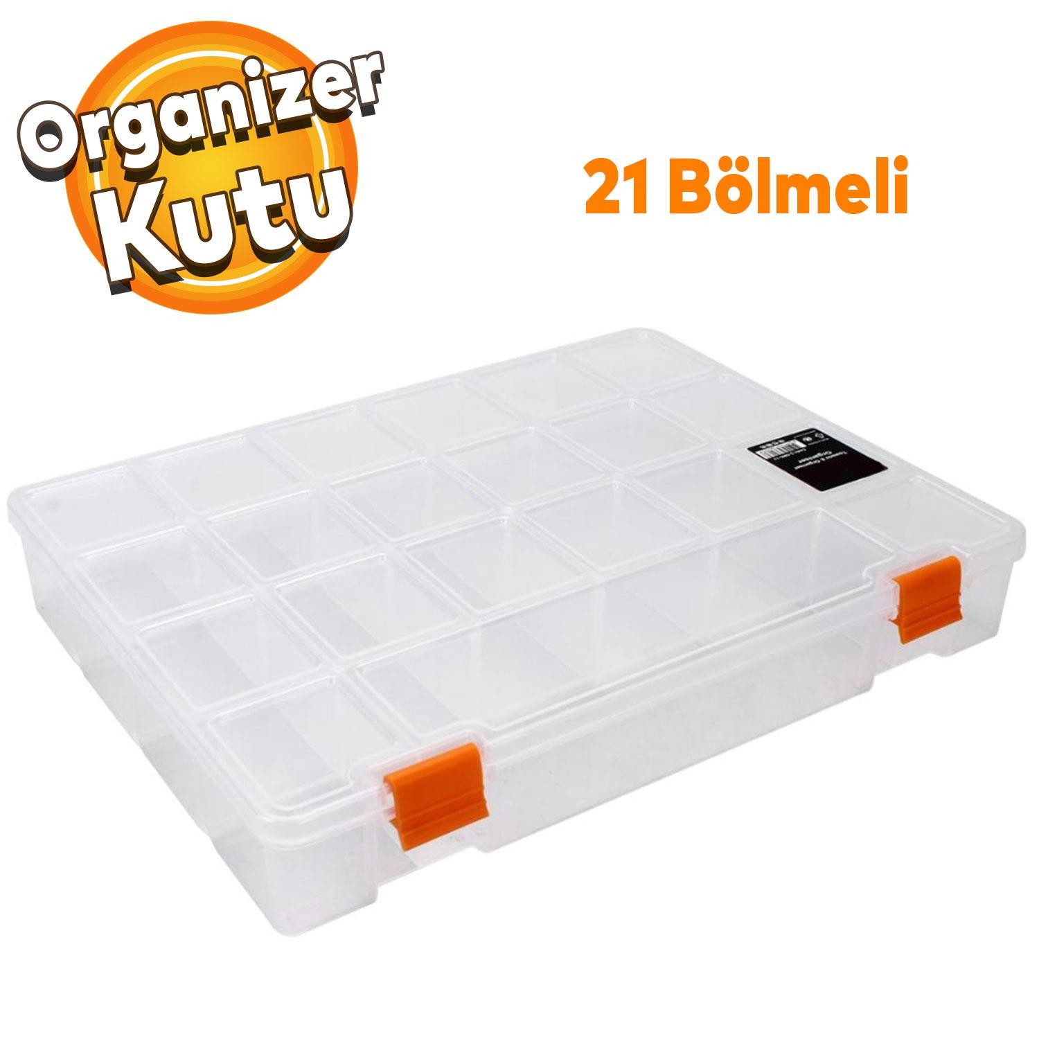 Rodex Organizer Kutu 21 Bölmeli Küçük Malzeme Çantası