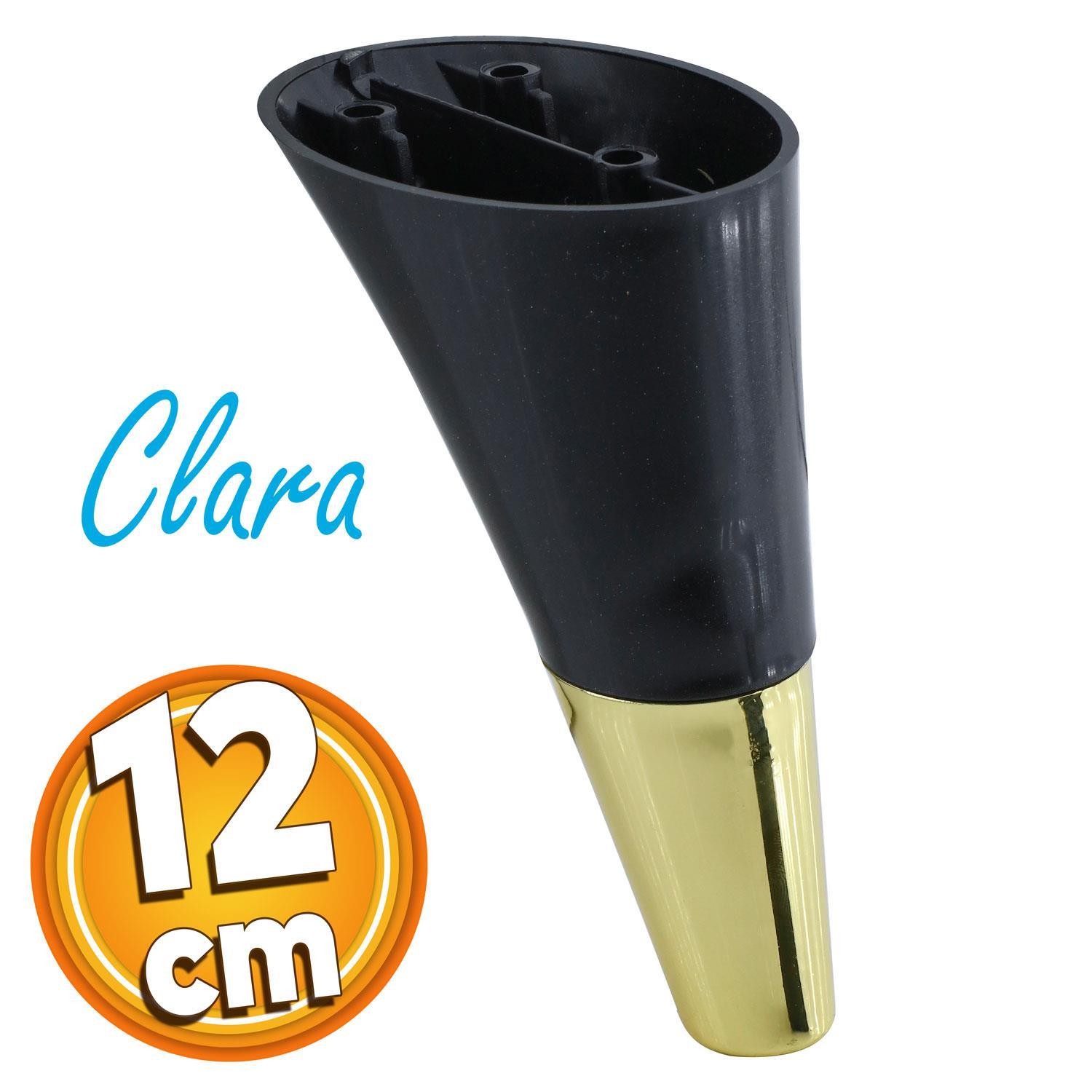 Clara Mobilya Kanepe Sehpa TV Ünitesi Baza Koltuk Ayağı Siyah Gold Renk 12 cm (4 Adet)
