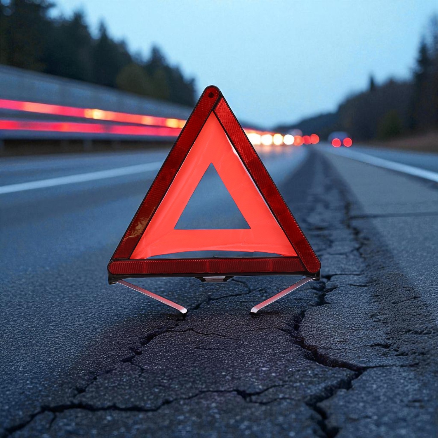 Üçgen Reflektörlü Araç Uyarı Levhası Katlanabilir Trafik Güvenlik Uyarı Levhası Acil Durum Yol Kenarı Ekipmanı