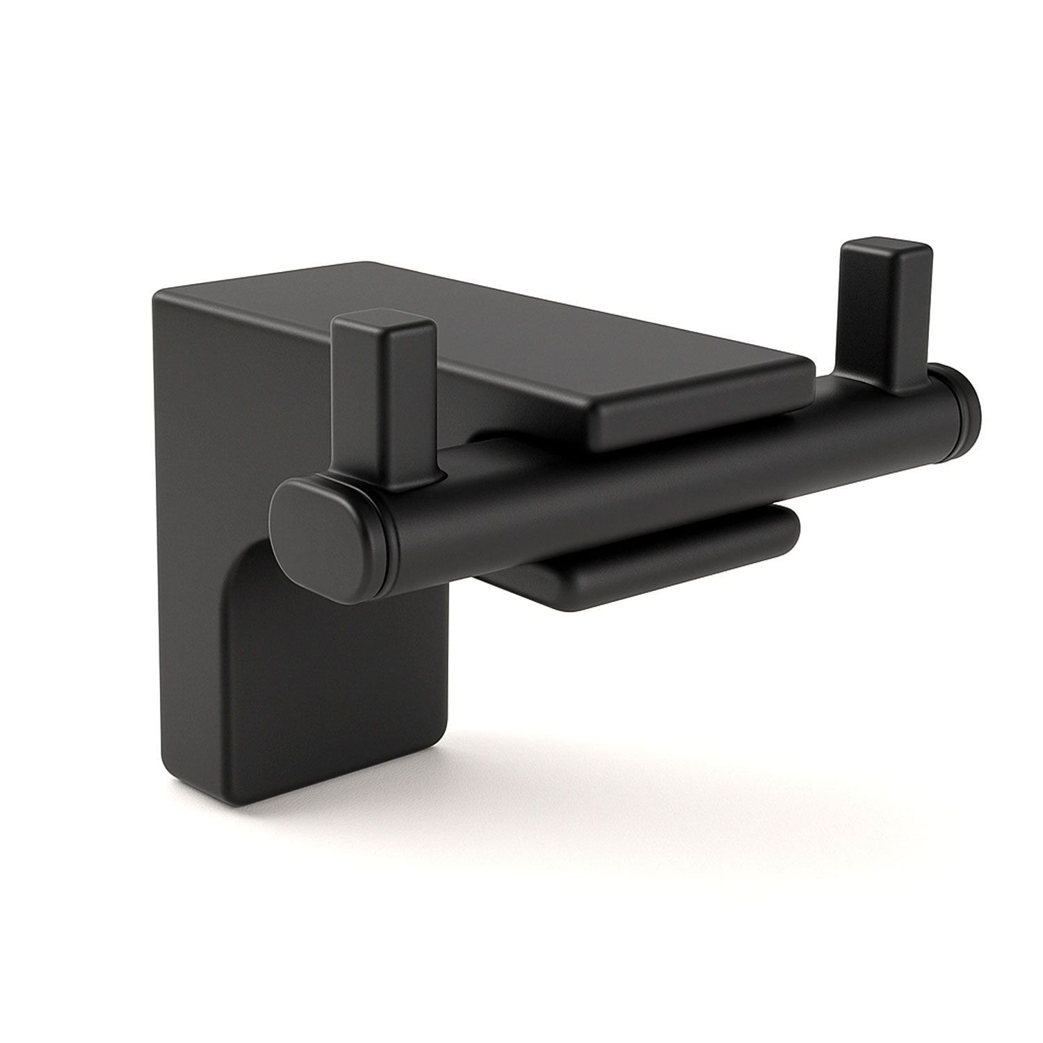 Siyah İkili Askılık Vidalı Paslanmaz Metal Duvar Askısı Banyo Mutfak Tuvalet İçin Modern Şık Tasarım