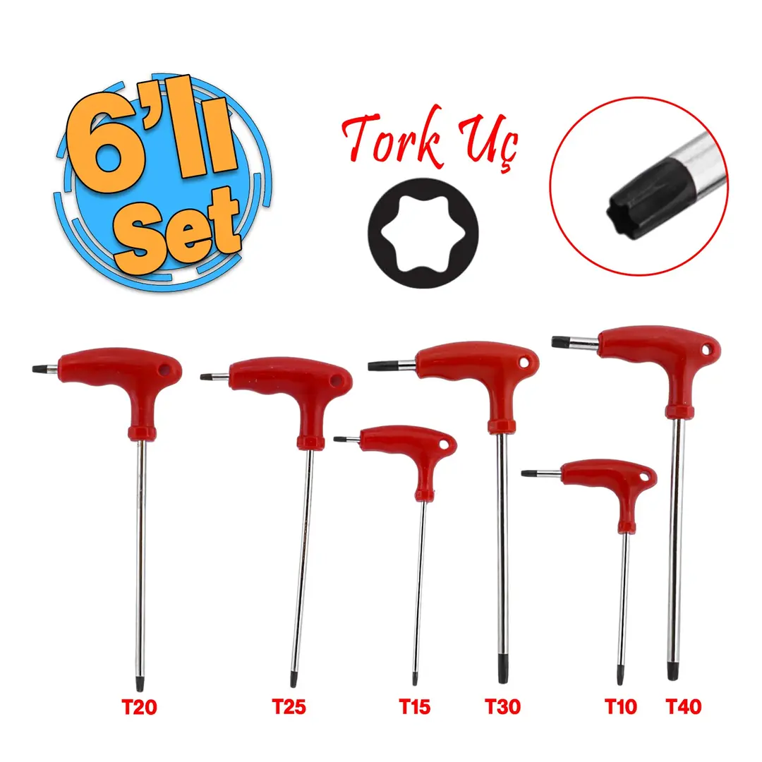 Tork Alyan Tornavida Seti Çelik ve Mıknatıslı T10 T15 T20 T25 T30