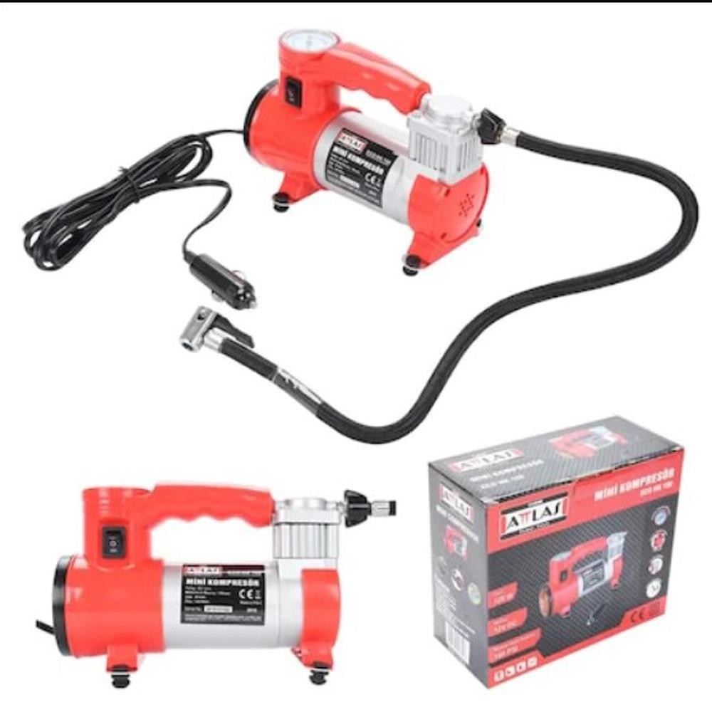 Attlas Eco HK-150 Ledli Metal Araç Hava Kompresörü 100 Psi
