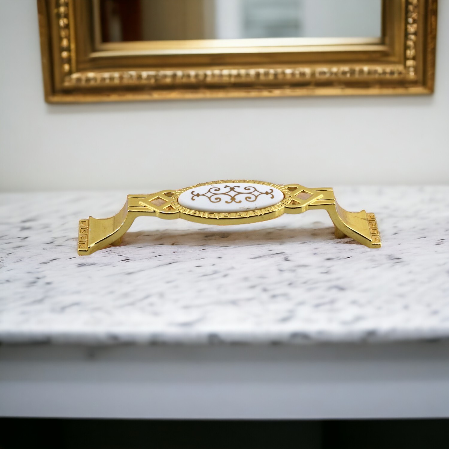 Palmira (96 MM - 9.6 CM) Gold Metal Mobilya Mutfak Dolabı Çekmece Dolap Kapak Kulpu Kulbu Kulpları