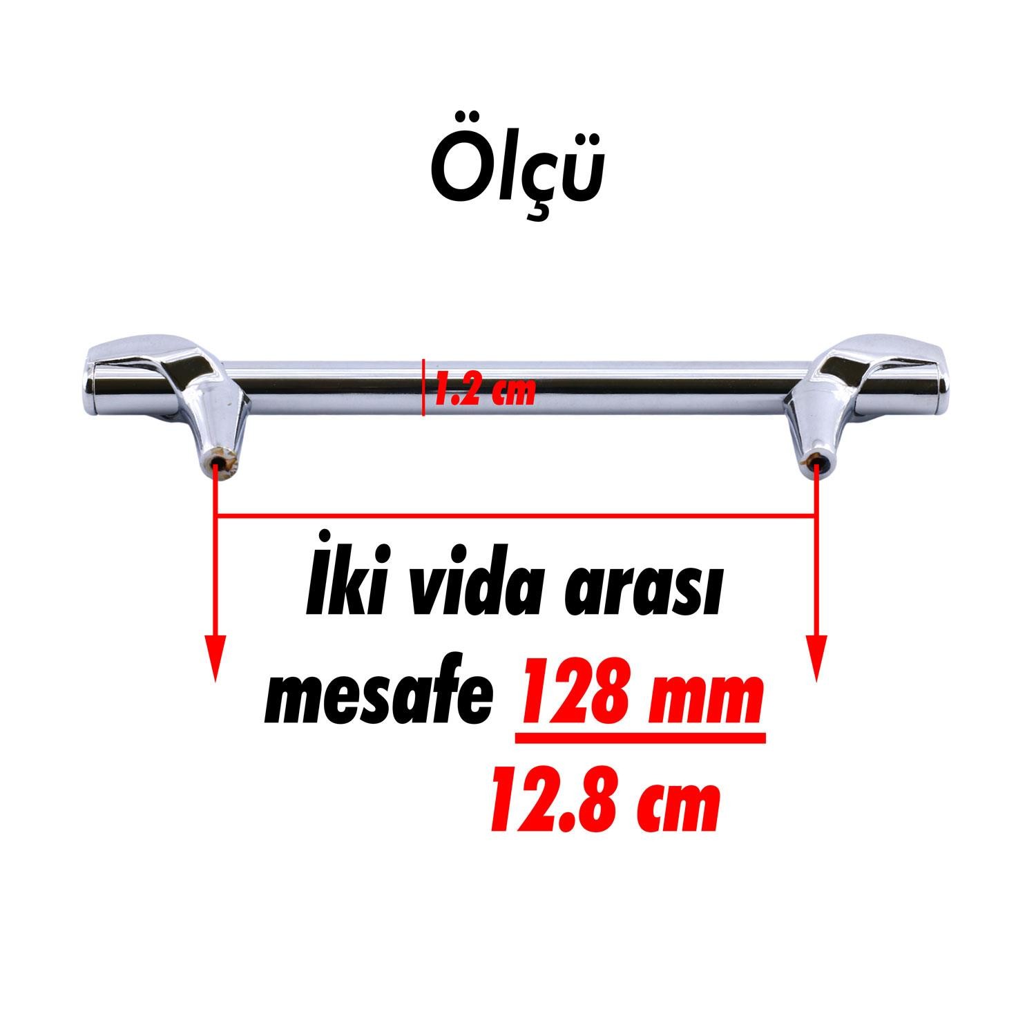 Prade 128 Mm Krom Metal Kulp Mobilya Çekmece Mutfak Kapak Dolap Kulpları Kulbu Dolabı Kulpu