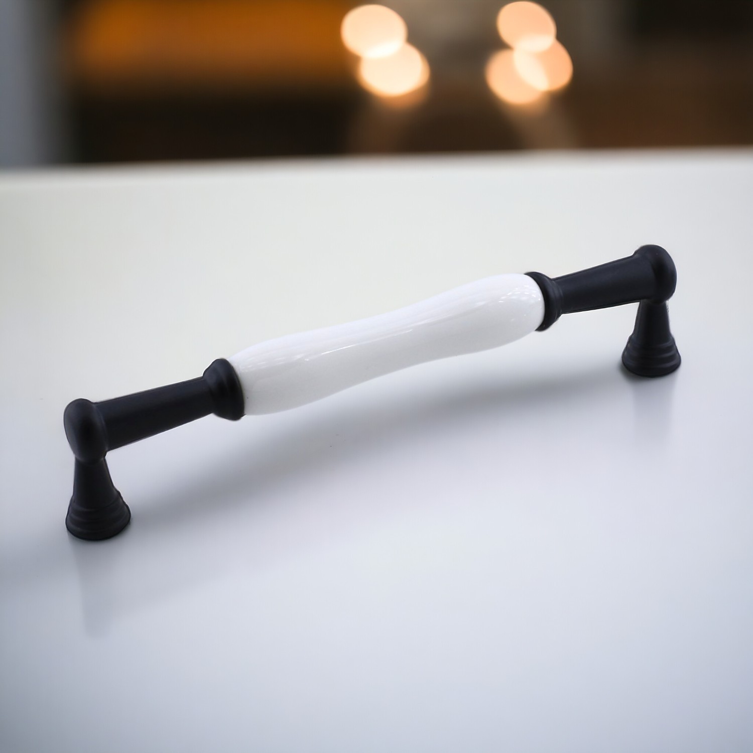 Anav Porselen Kulp 160 mm Mobilya Çekmece Mutfak Dolabı Dolap Kapak Kulpları Kulb Kulpu Siyah