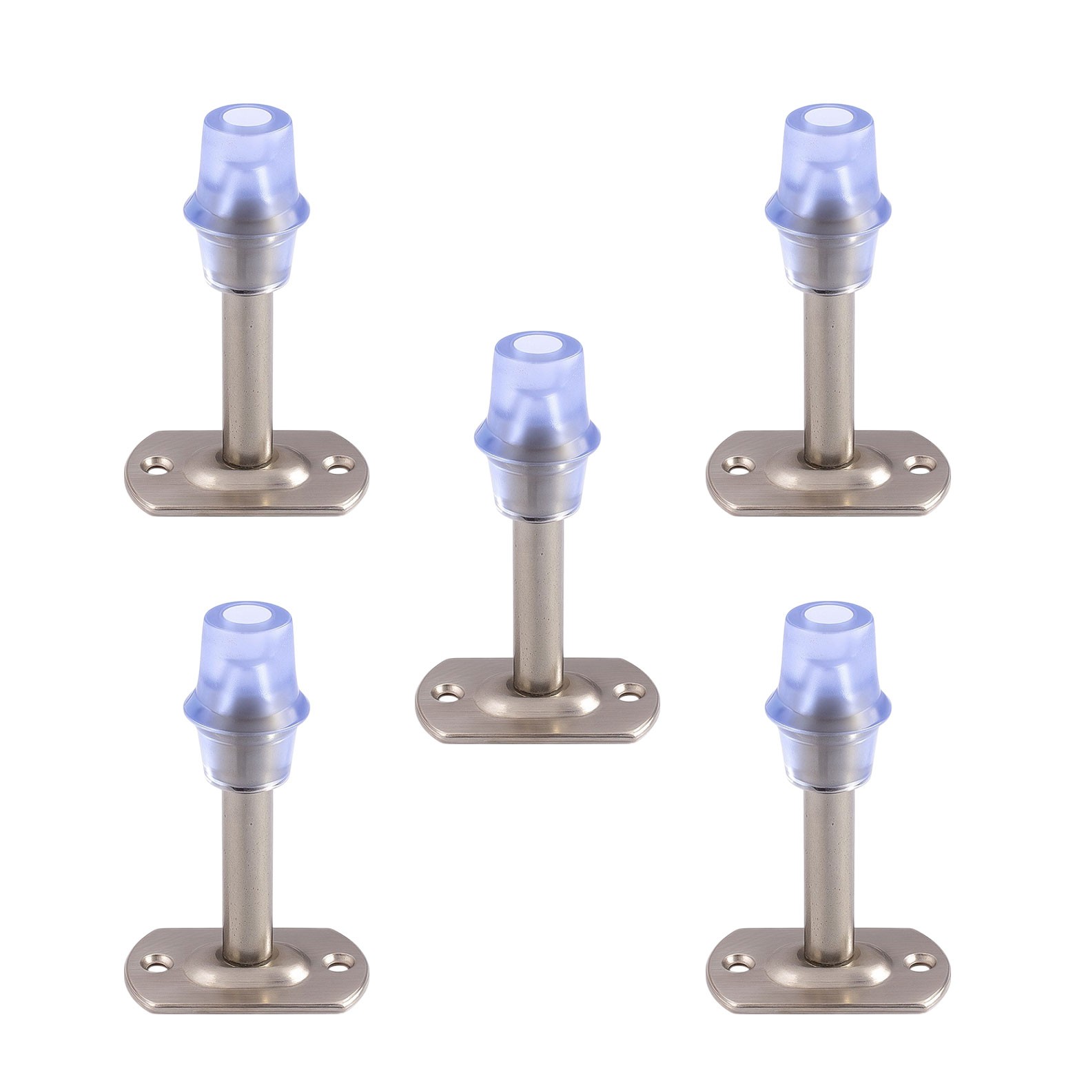 Kapı Stoperi 5 ADET Tamponu Gümüş Krom 8 cm Metal Kapı Durdurucu Tutucu Kapı Altı Üstü Kolu Stopu
