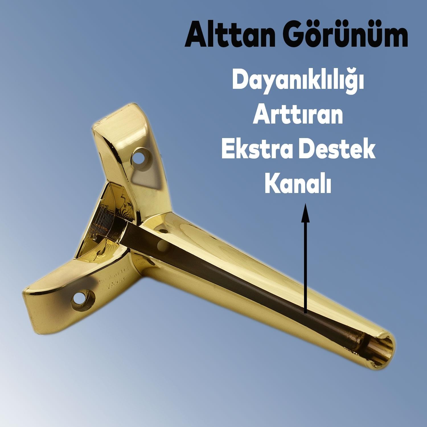 Piko Lüks Mobilya Kanepe Tv Ünitesi Konsol Koltuk Ayağı 19 Cm Gold Altın Ayakları