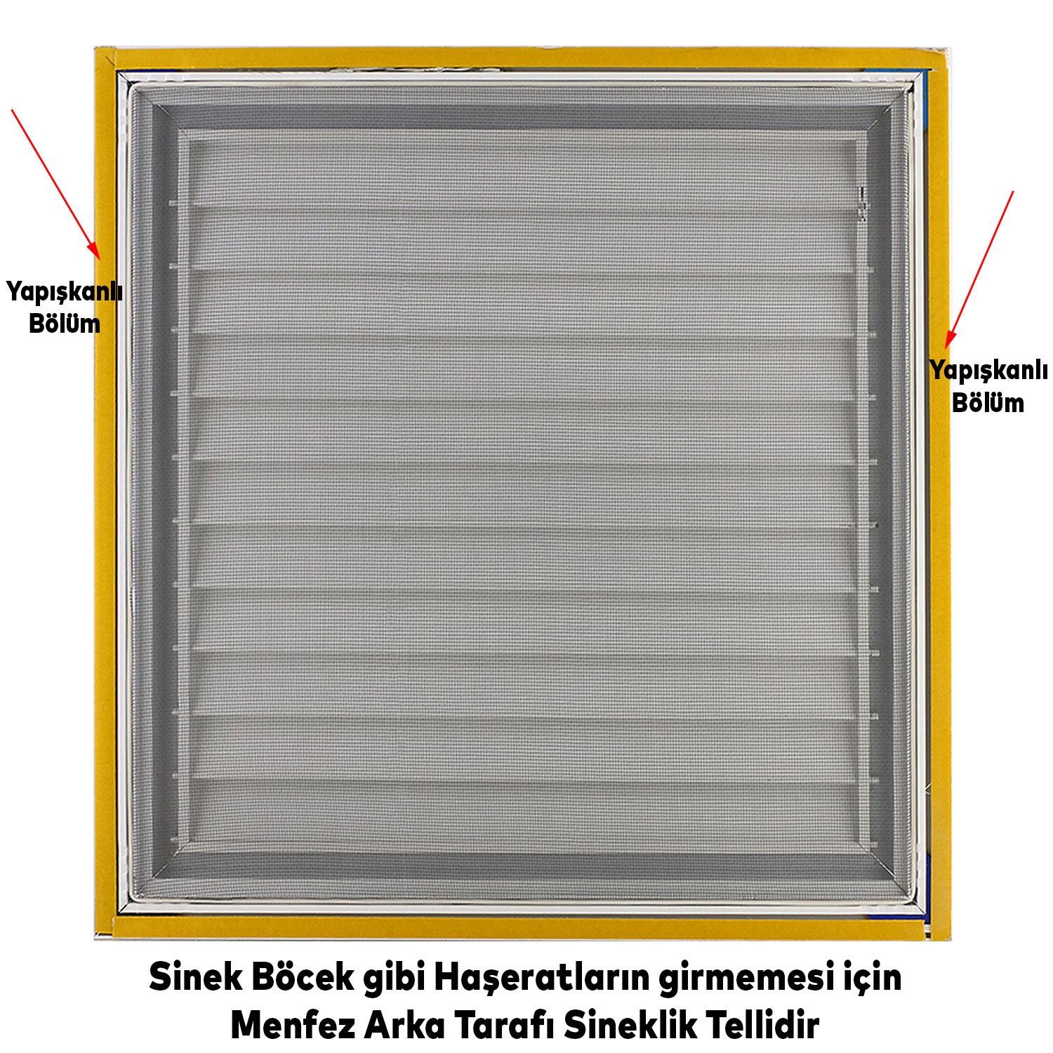 Menfez Banyo Wc Tuvalet Havalandırma Alüminyum Panjur Gri 55x55 CM