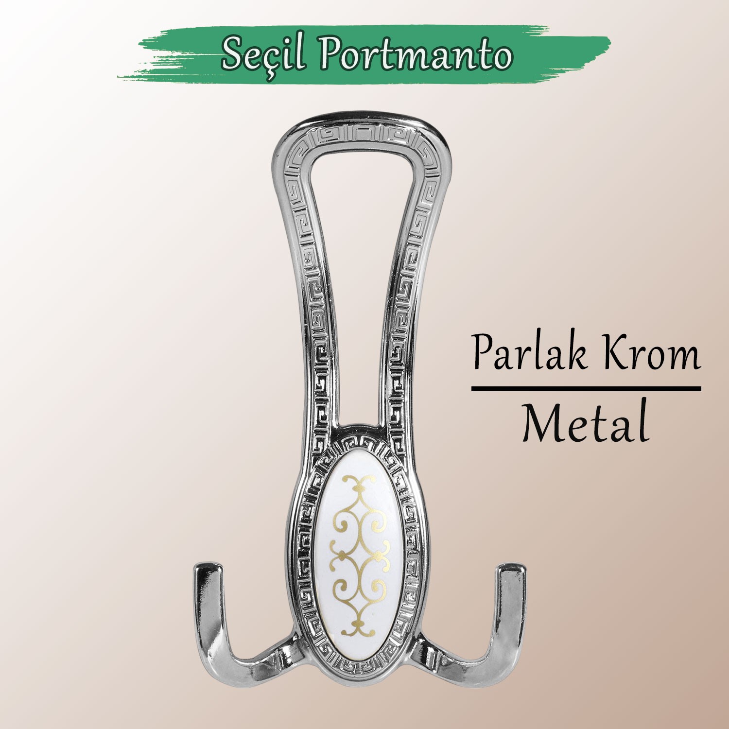 4 ADET Seçil Krom Metal Portmanto Vestiyer Duvar Dolap Elbise Mobilya Kapı Askısı Askılığı