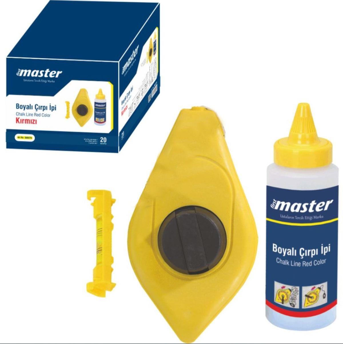 Master Boyalı Çırpı İpi Kırmızı 30 Metre