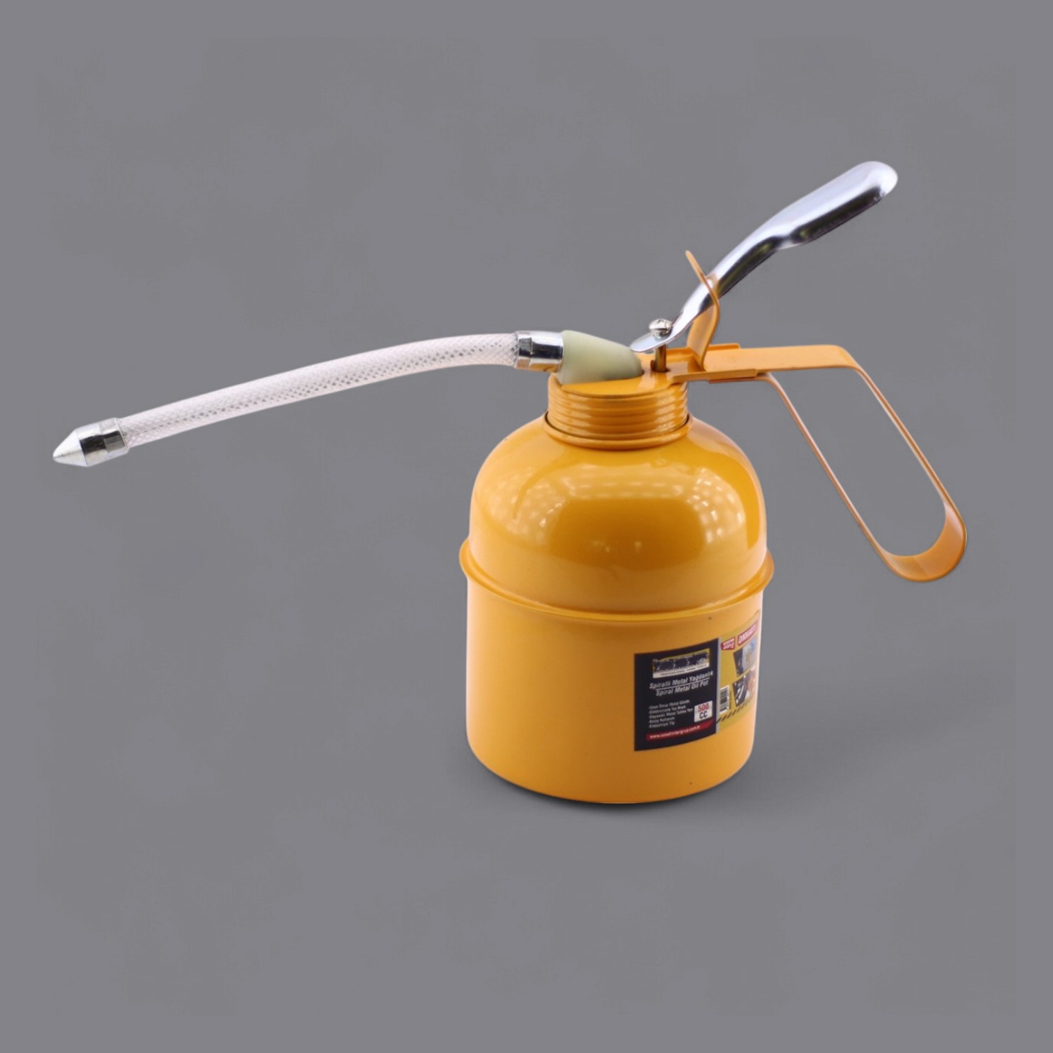 500 ml Araba Makine Atölye Yağdanlığı Spiralli Metal Gövdeli Yağdanlık Uçlu Yağ Pompası