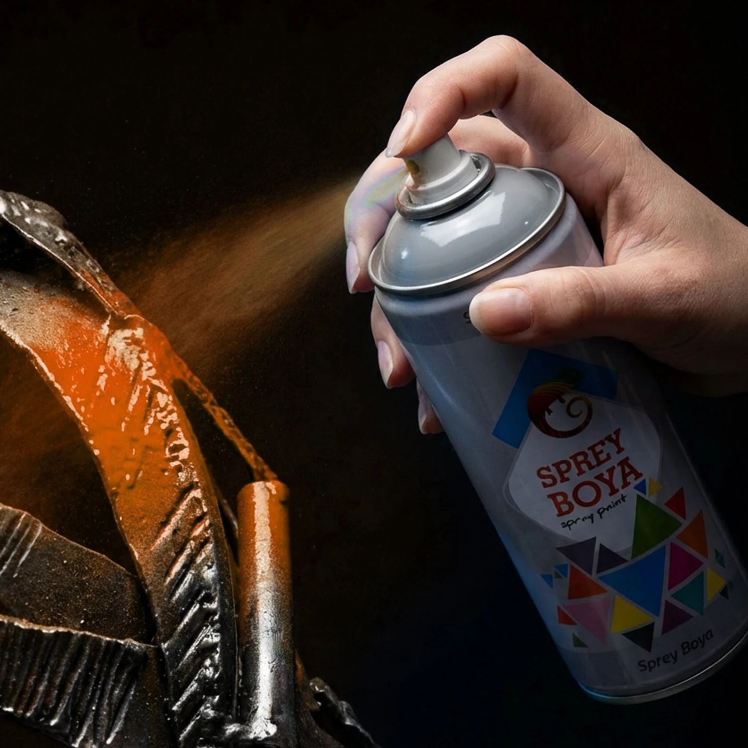 Turuncu Sprey Boya 400 ml Metal Ahşap Plastik Beton Yüzeylere Uygun Hobi Dekoratif Amaçlı Sprey Boya