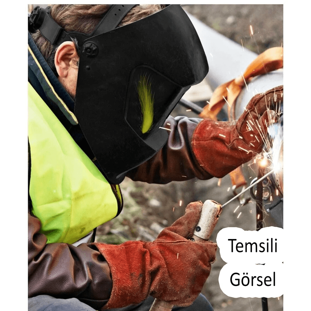 Solo Pro Ayarlı Güneş Enerjili Pilli Otomatik Kararan Baş Maskesi Siperlik Kartuşlu Kaynak Gözlüğü