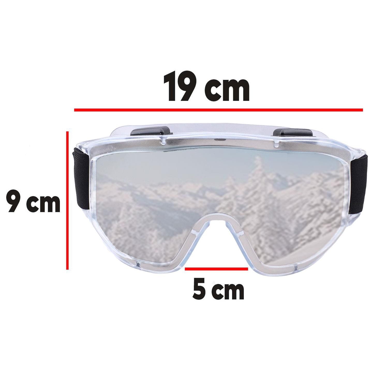 Kayak Gözlüğü Antifog Ventilli Güneş Kar Gümüş Snowboard Glasses Ekonomik Seri Gözlük