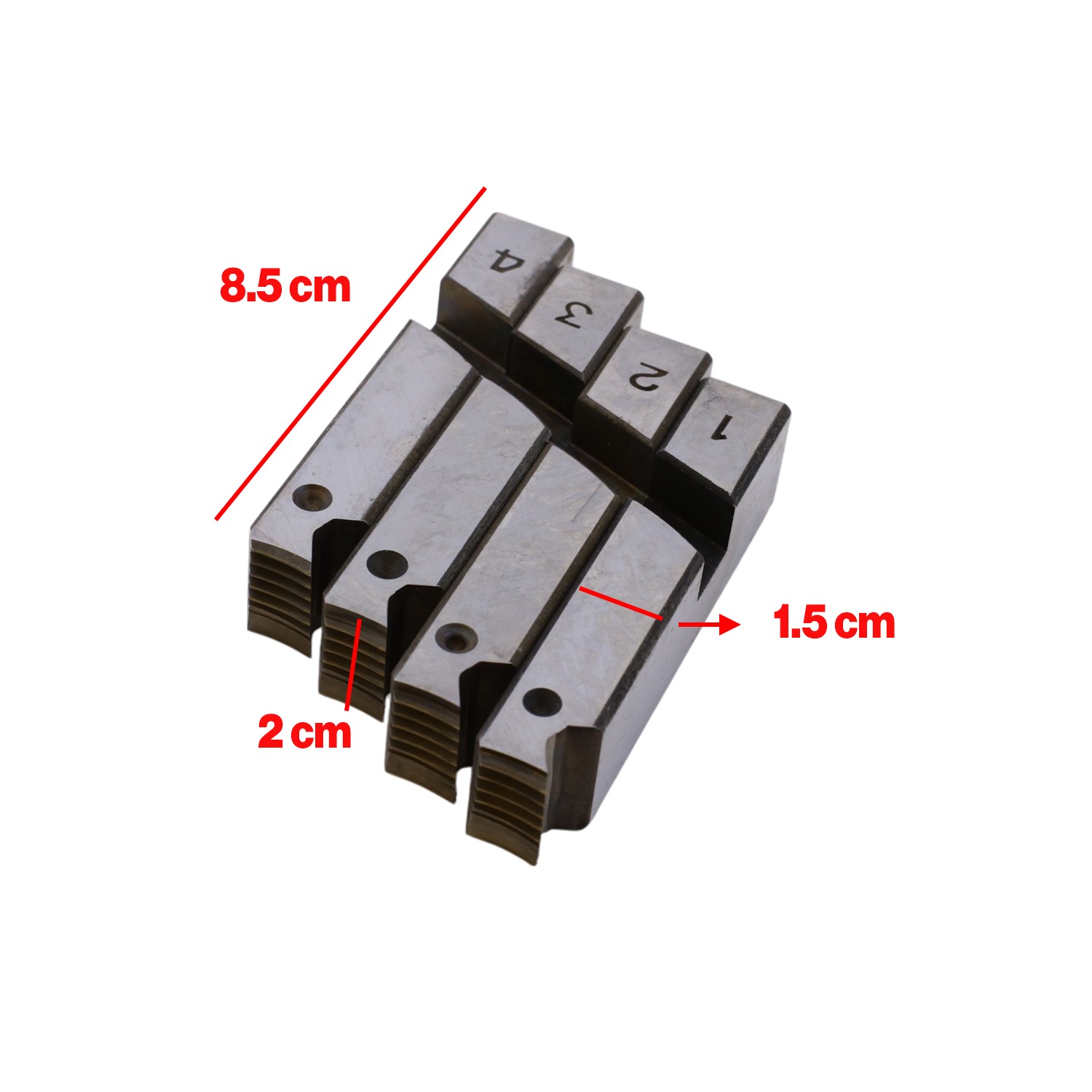 Metal Diş Açıcı Proter Pafta Tarak 4'lü Set Yedek Diş Açma Tarağı 1" - 2" Freze Çelik