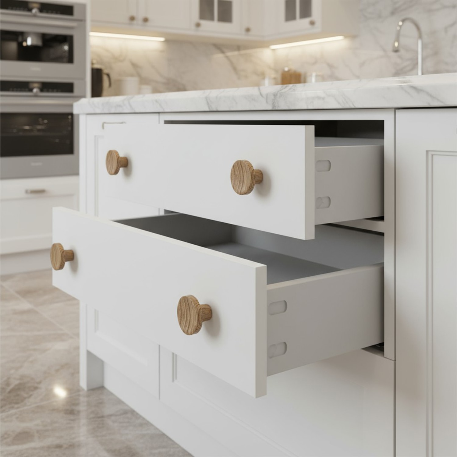 Tek Vidalı (10 Adet) İç Bükey Plastik Düğme Kulp Kayın Bej Renk Mobilya Dolap Çekmece Kulpu Kulbu