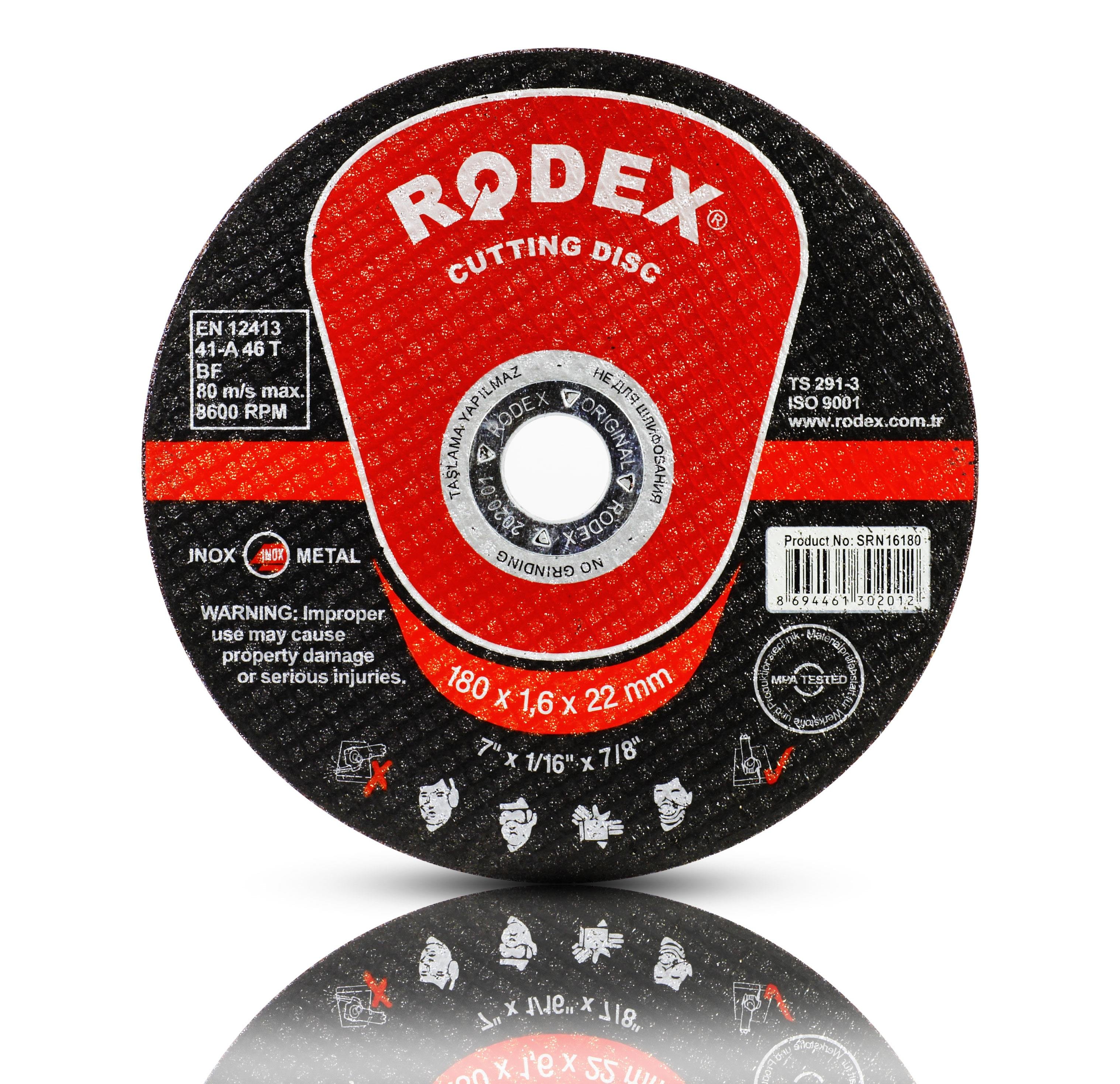 Rodex Spiral Taşlama İnox Metal Kesici Taş Diski 180x1.6 mm