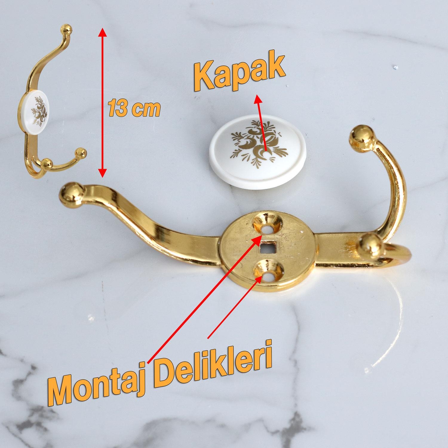 5 Adet Gold Altın Askı Dolap Askılık Askılığı Banyo Mutfak Askısı Duvar Kapı Elbise Kıyafet Vestiyer