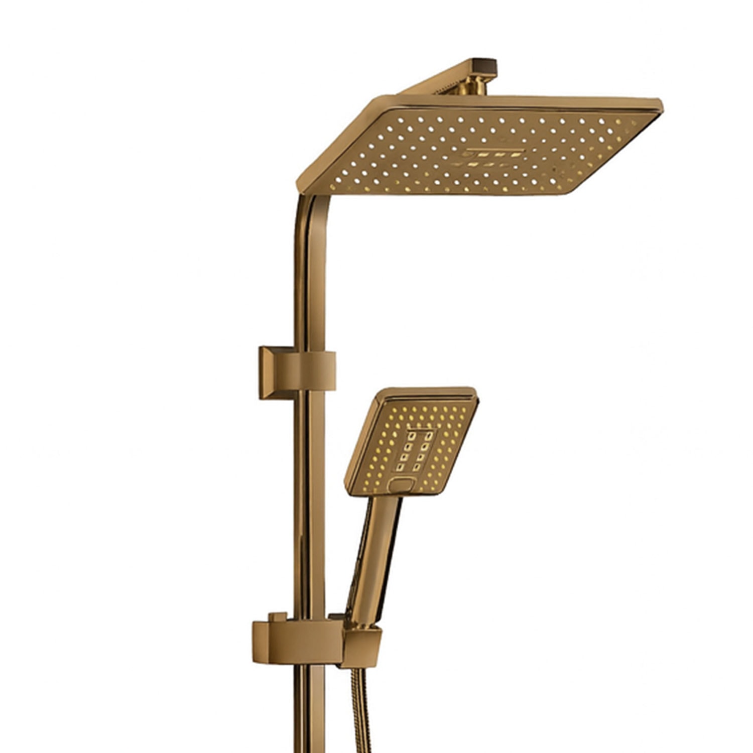 Yağmur Robot Duş Seti Tam Takım Bronz Renk Lüks Yağmurlama Fonksiyonlu El Duşu Başlıklı Duş Sistemi