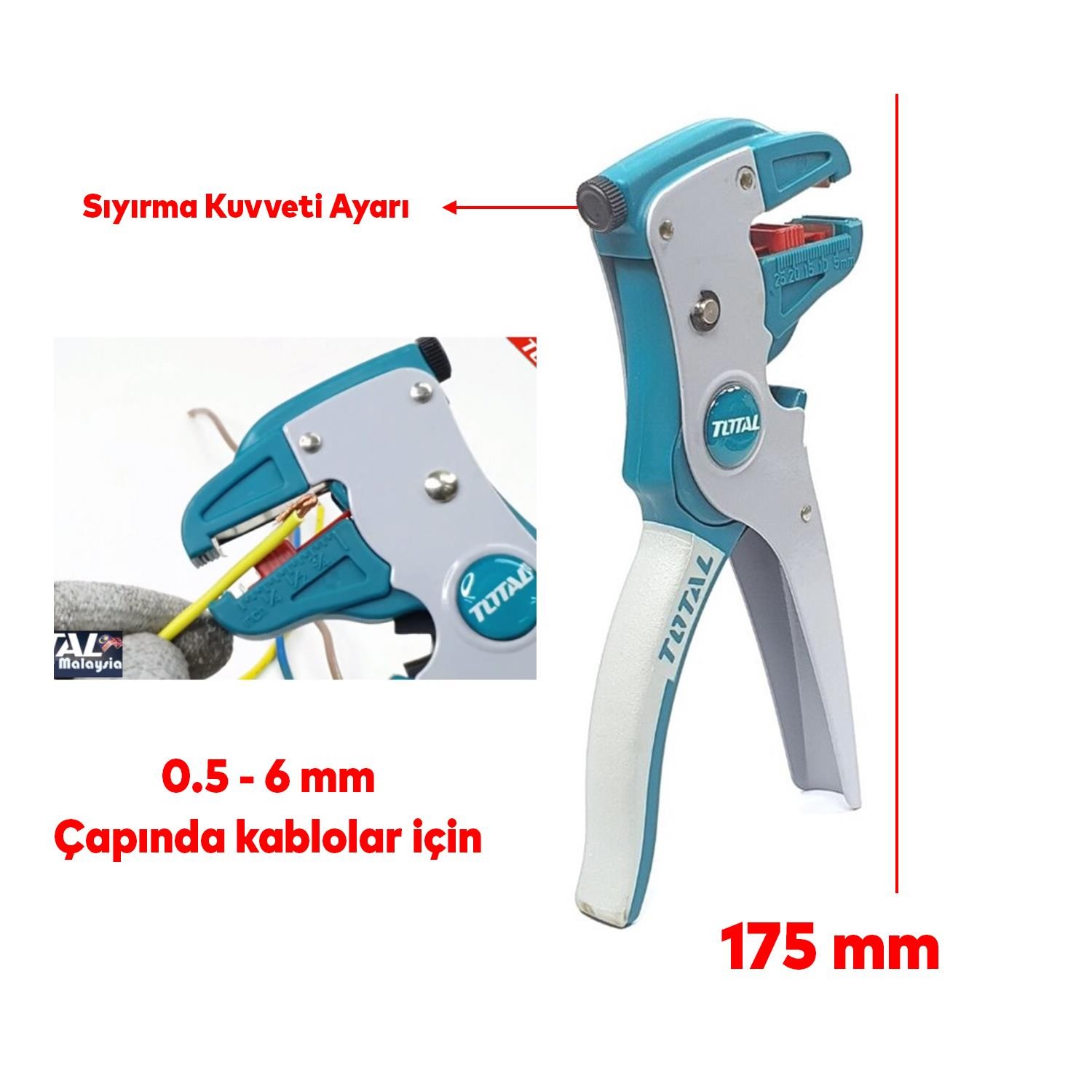 Profesyonel Kablo Sıyırma Pensesi 0.5-6 mm Bilgisayarcı Network Elektrik Bağlantı Kablosu Soyma