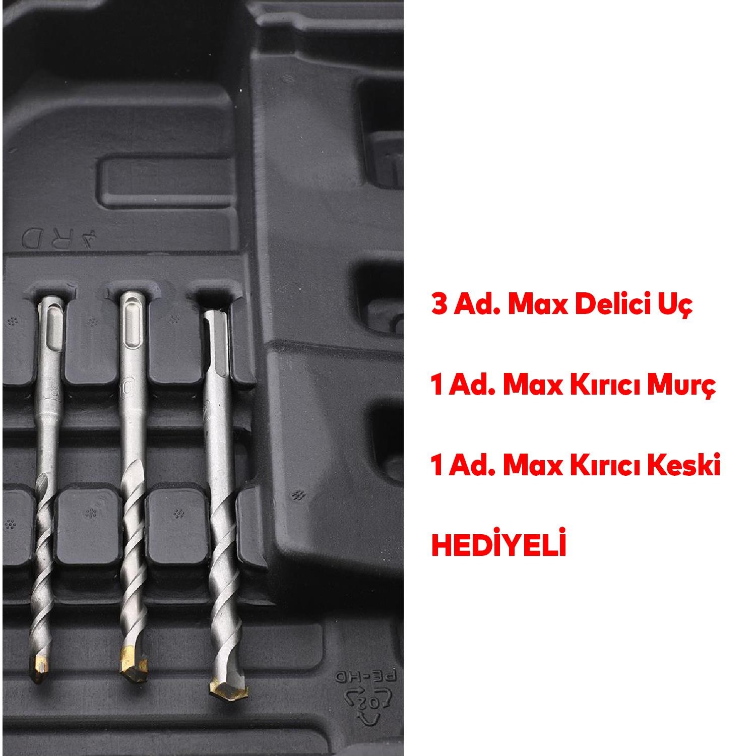 Kırıcı Delici Darbeli Matkap 1250 W Proter Metal Beton Elektropnömatik Delme Kırma Hilti 40 mm