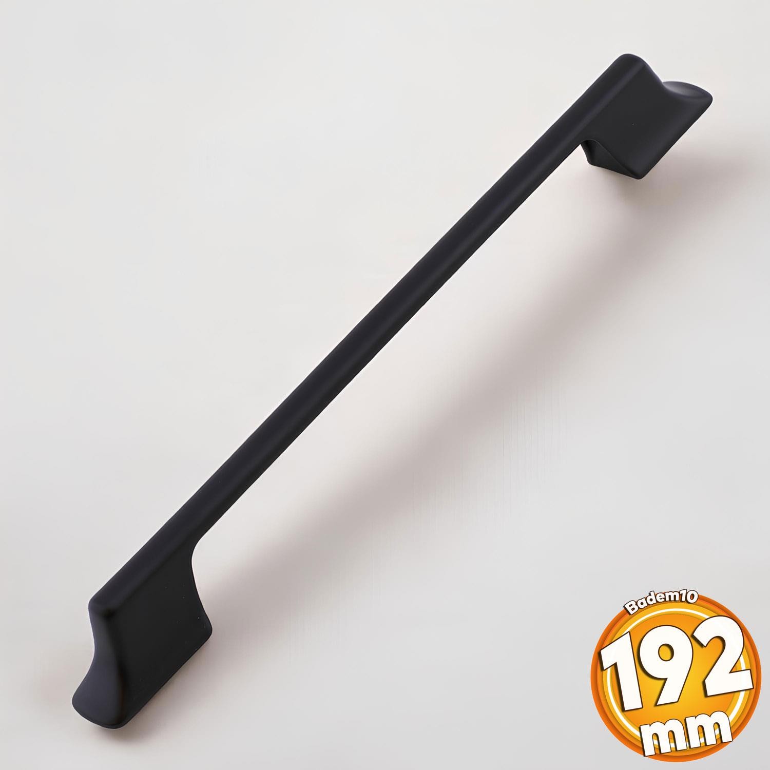 Eda Kulp Siyah Metal 192 mm - 19.2 cm Mobilya Mutfak Çekmece Dolap Dolabı Kapak Kulbu Kulpu Kulpları