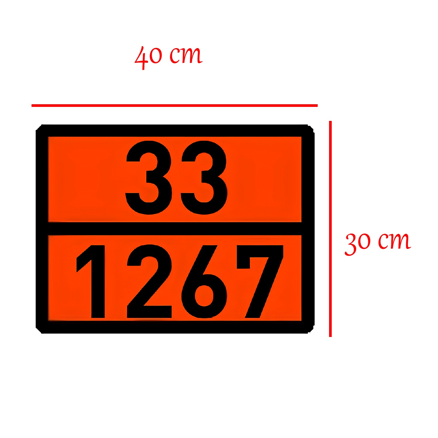 Metal 40x30 cm Levha (1 Çift) 33-1267 Akaryakıt Tehlikeli Madde Ham Petrol Taşımacılığı Yüksek Alev